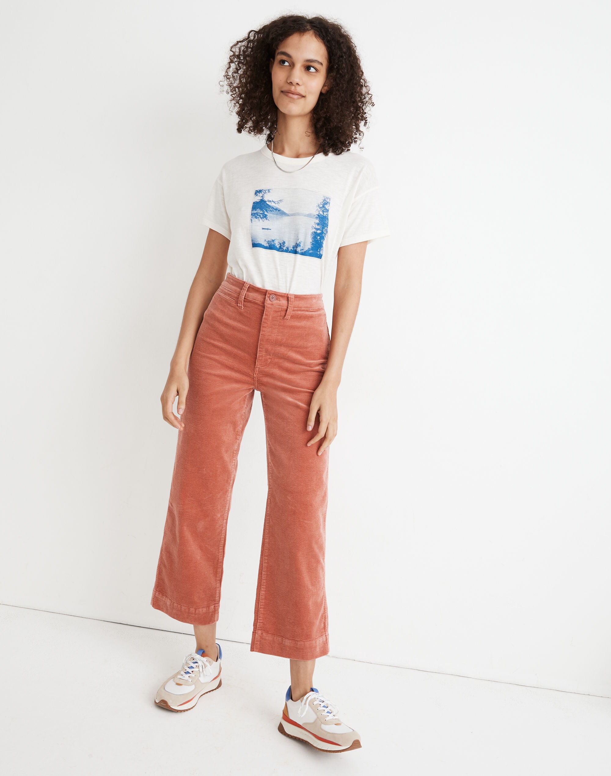 Slim Emmett Wide-Leg Pants in Corduroy