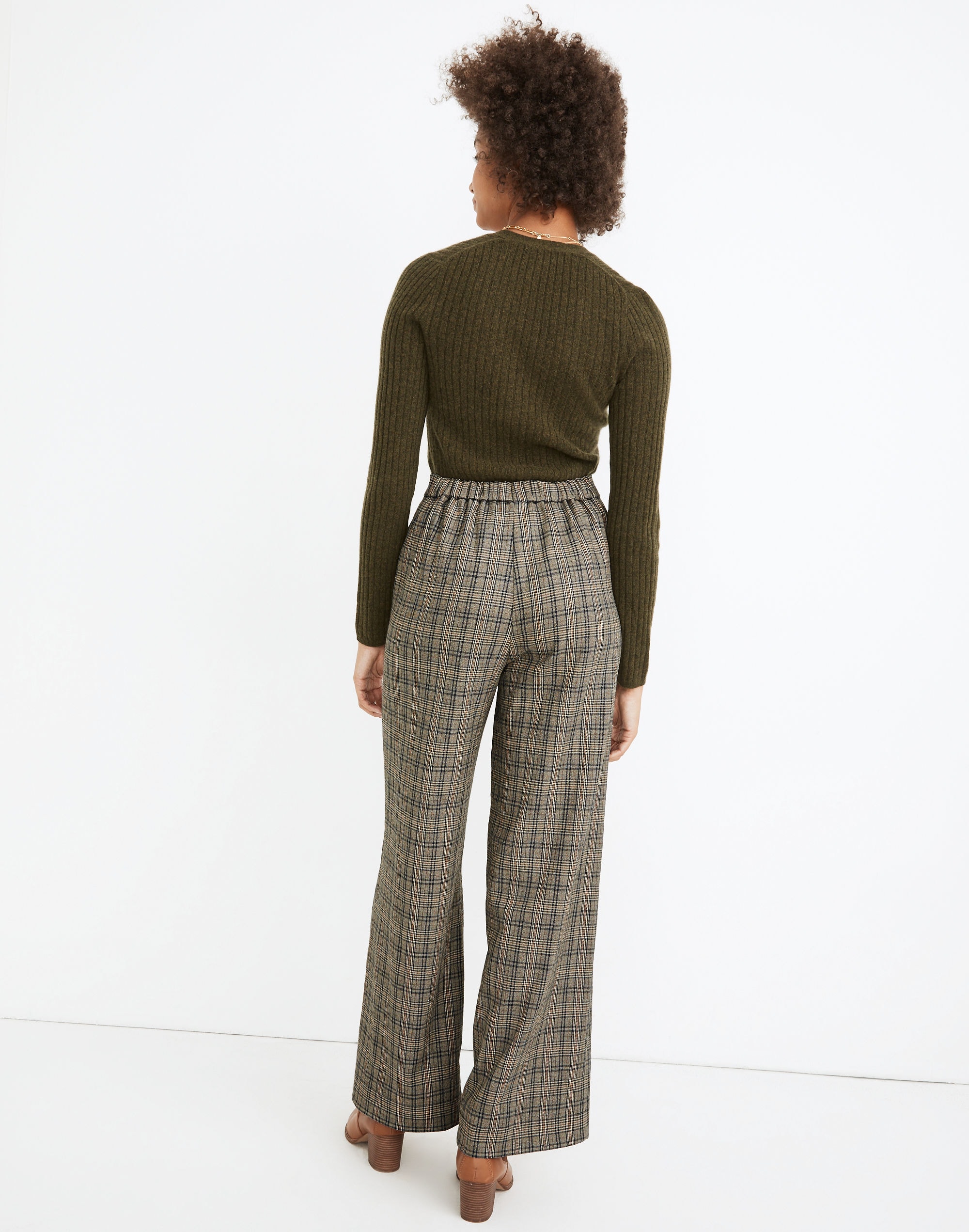 Huston Pull-On Full-Length Pants in Miltmore Plaid