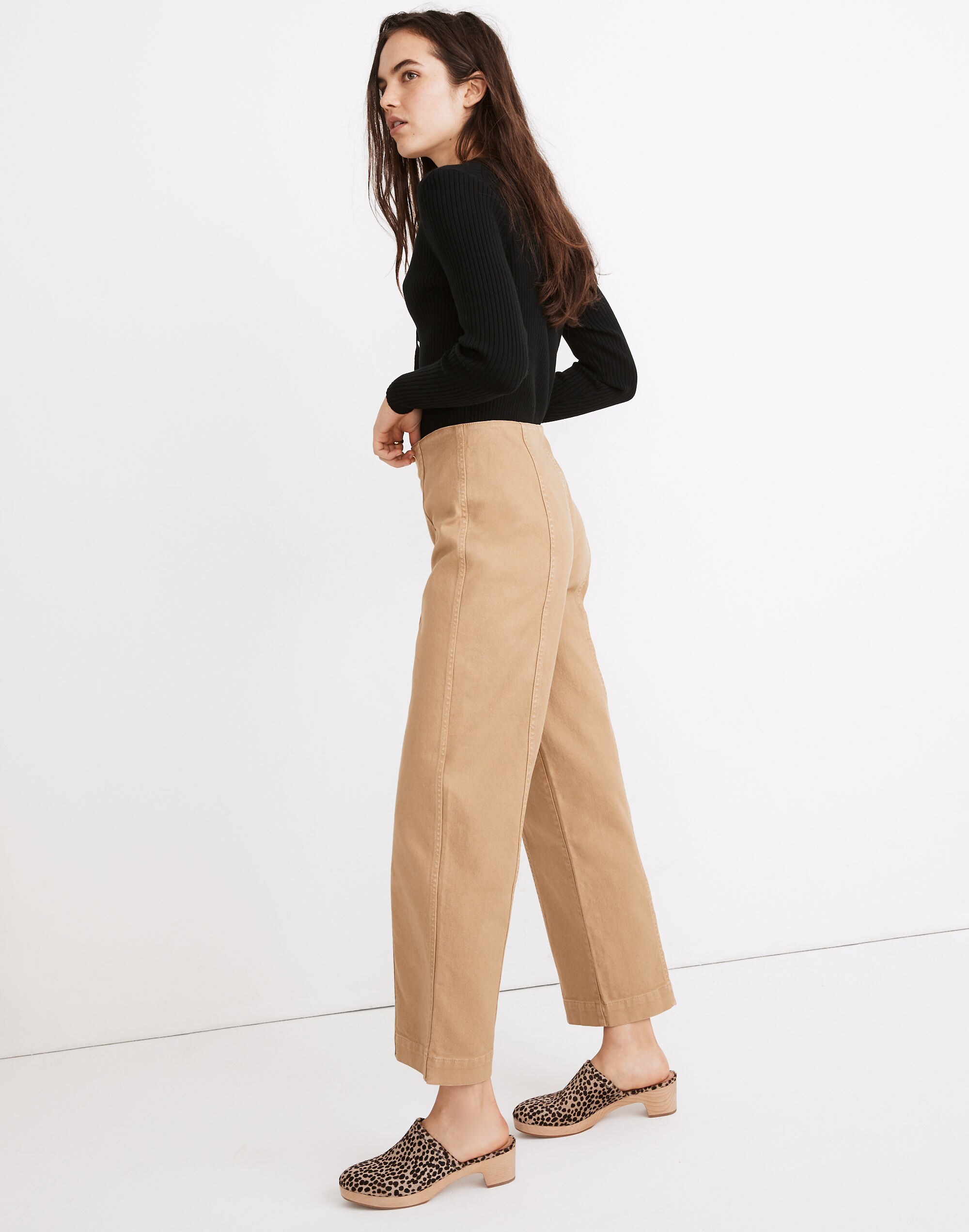 Slim Emmett Wide-Leg Pants: Seamed Edition