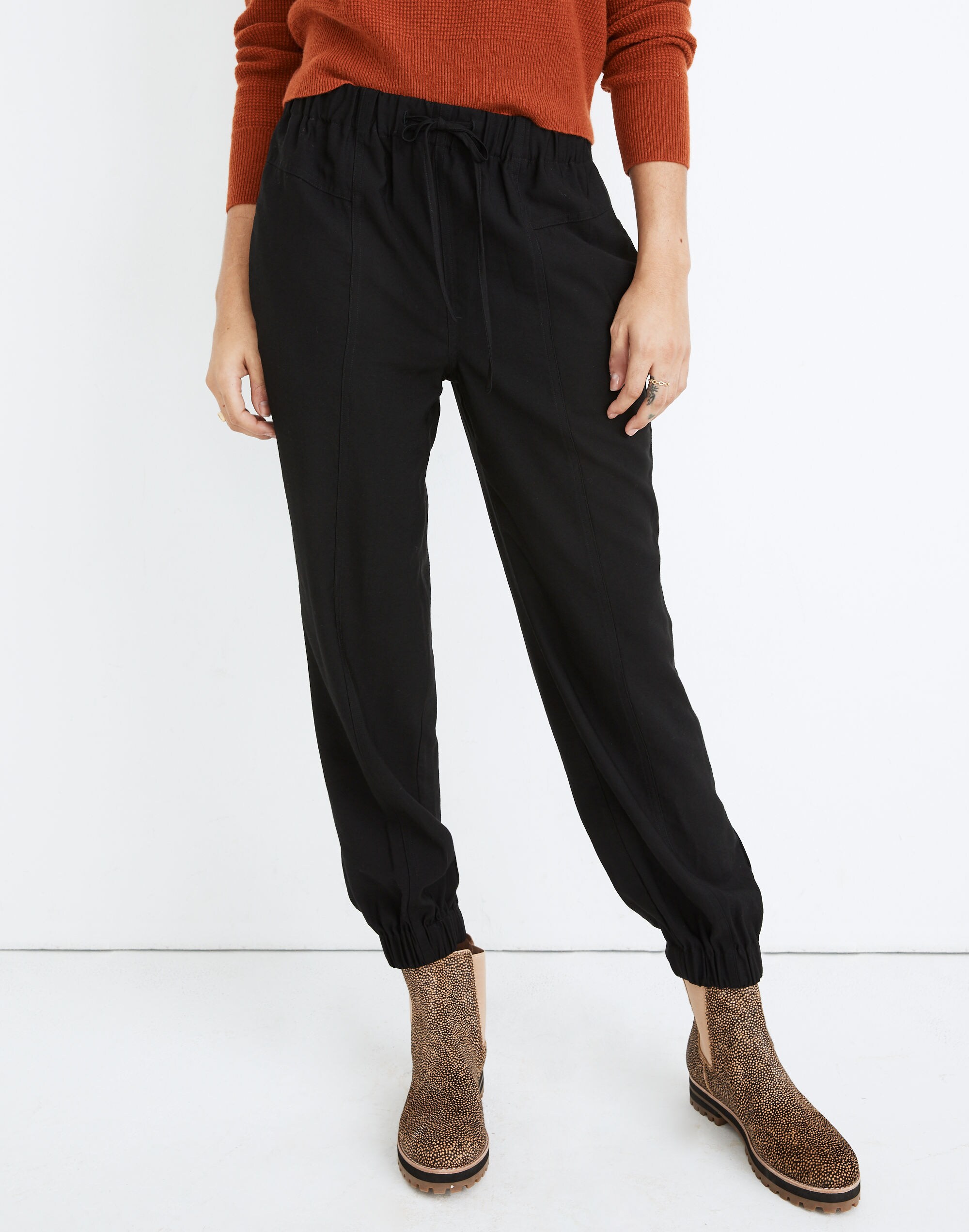 Drapey Seamed Track Trousers