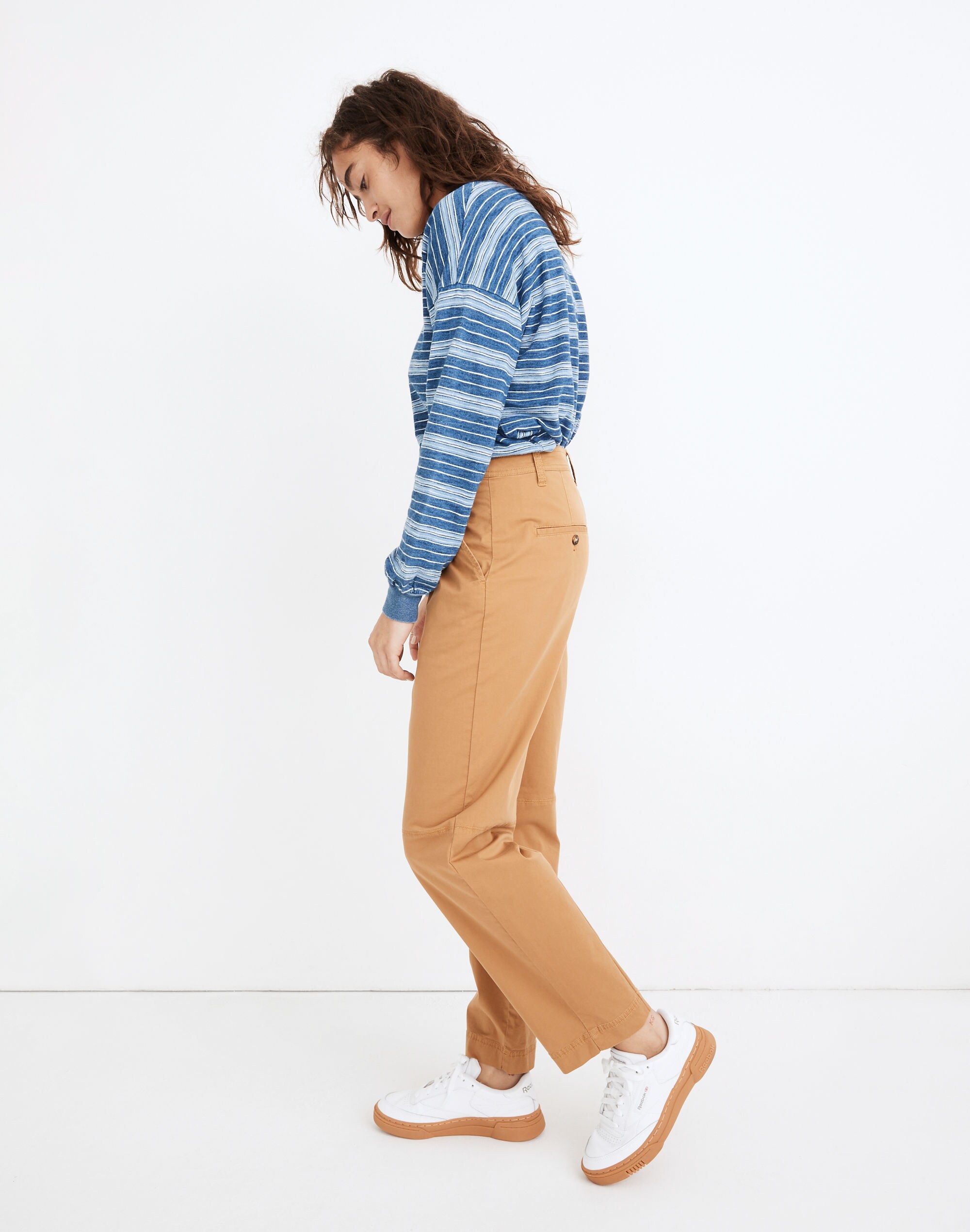 Pleated Slouchy Chino Pants