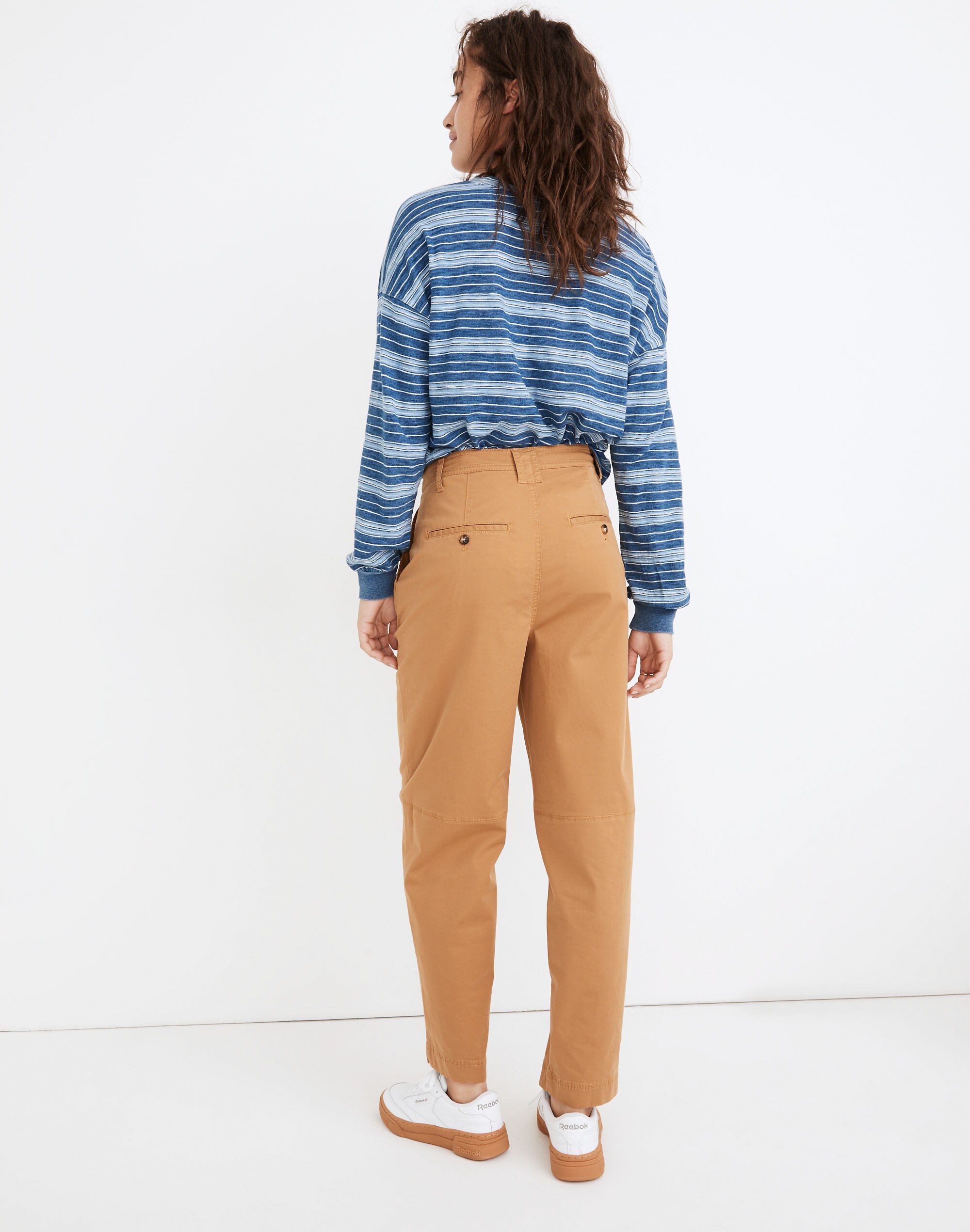 Pleated Slouchy Chino Pants