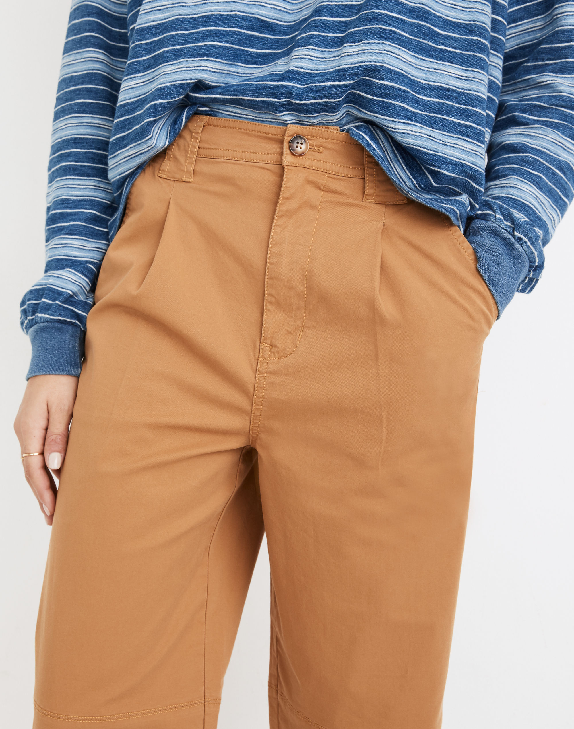 Pleated Slouchy Chino Pants