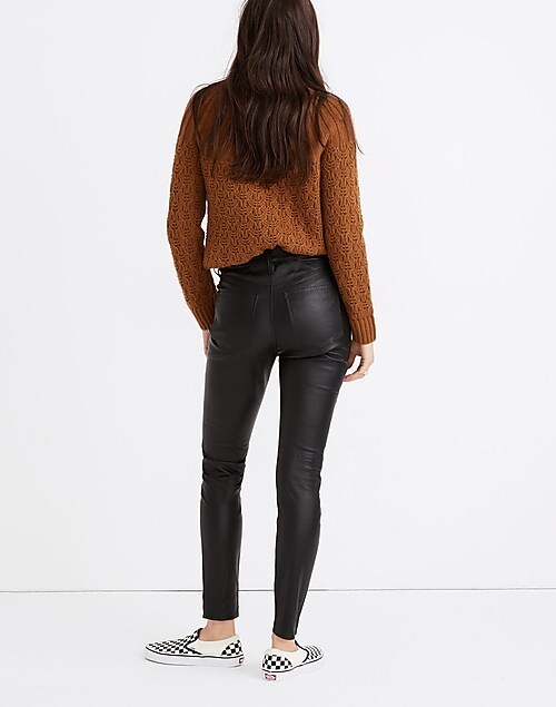 10" High-Rise Jeans: Leather Edition