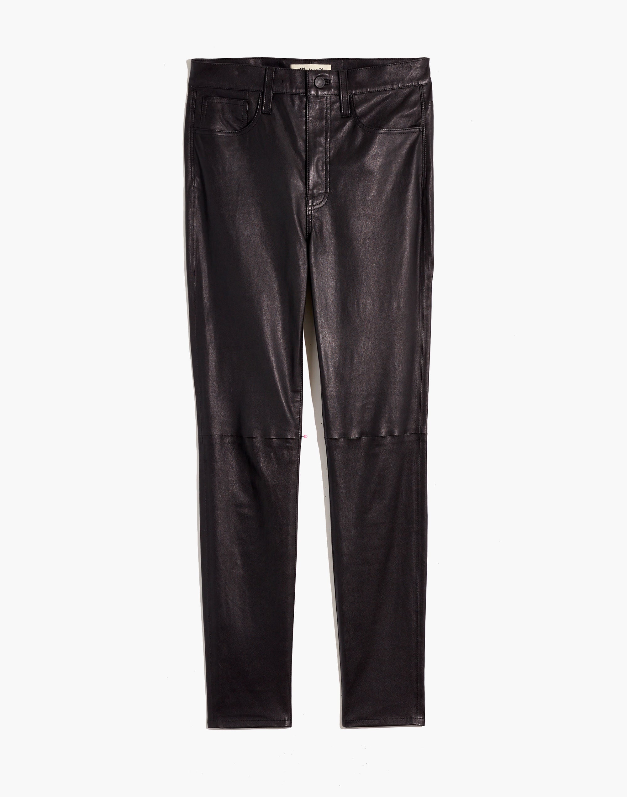 10" High-Rise Skinny Jeans: Leather Edition