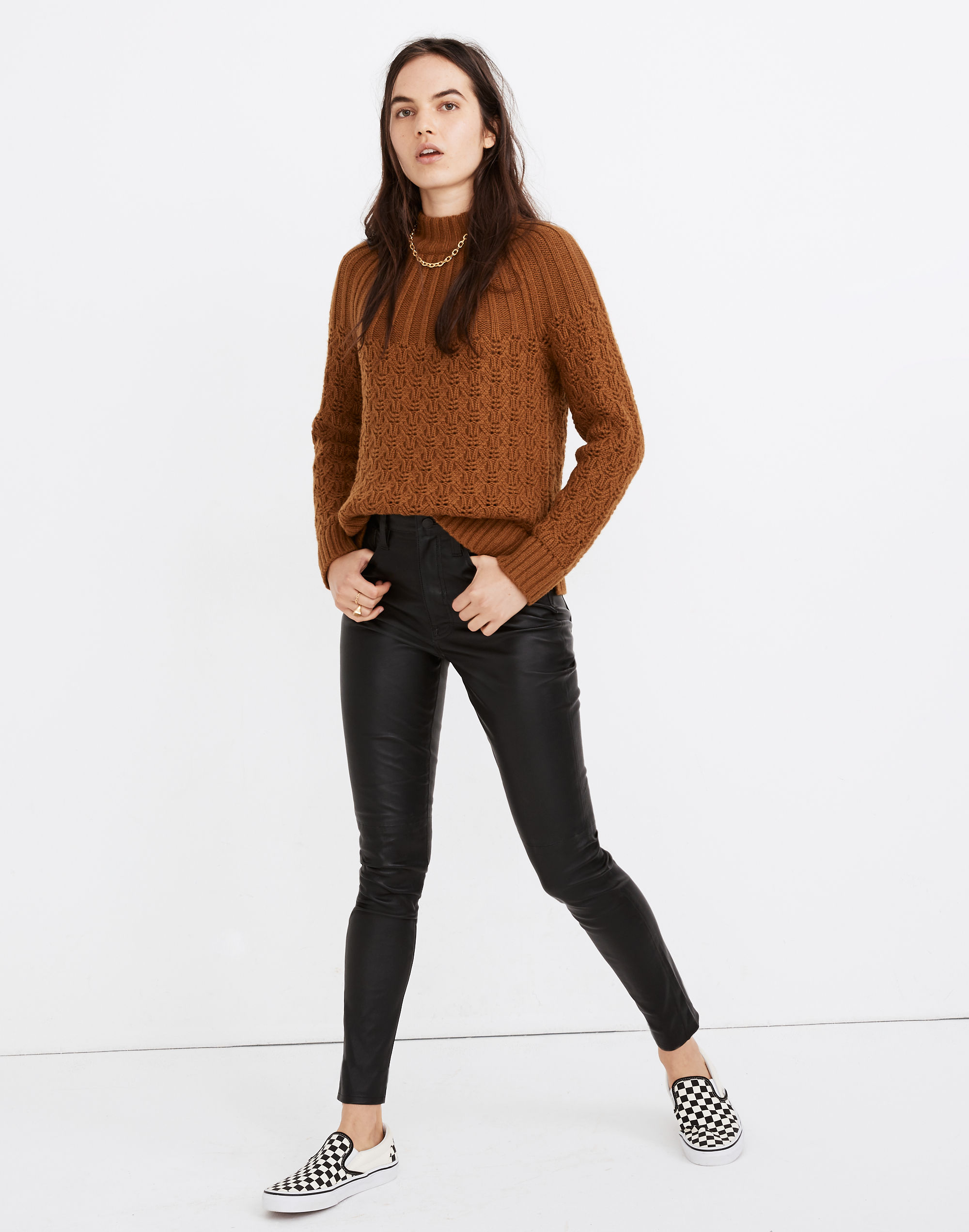10 high-rise skinny jeans: leather edition