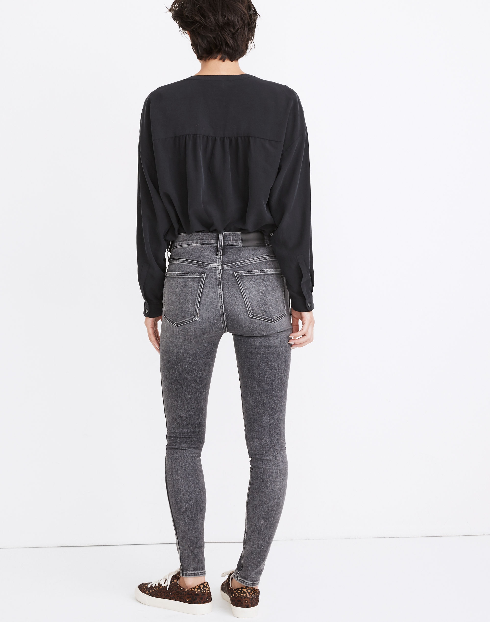 10" High-Rise Skinny Jeans in Oakwood Wash