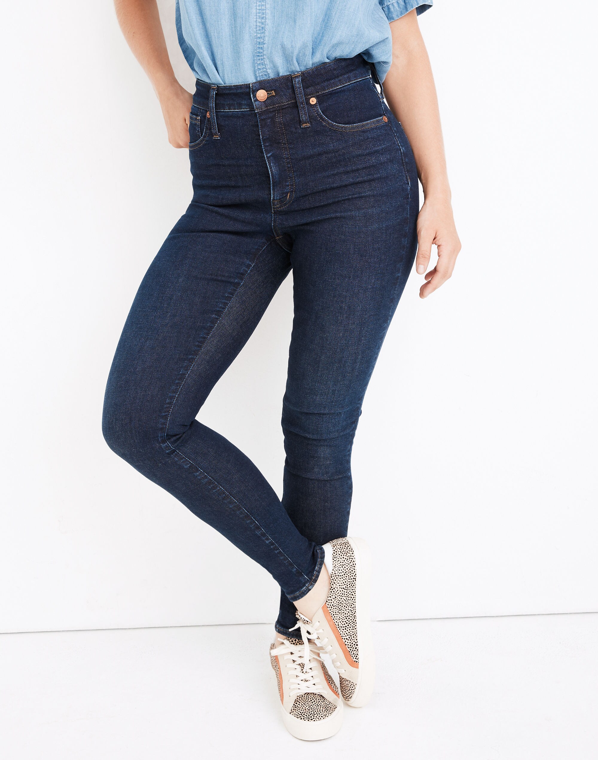 Petite Curvy High-Rise Skinny Jeans in Orland Wash: TENCEL&trade; Denim Edition