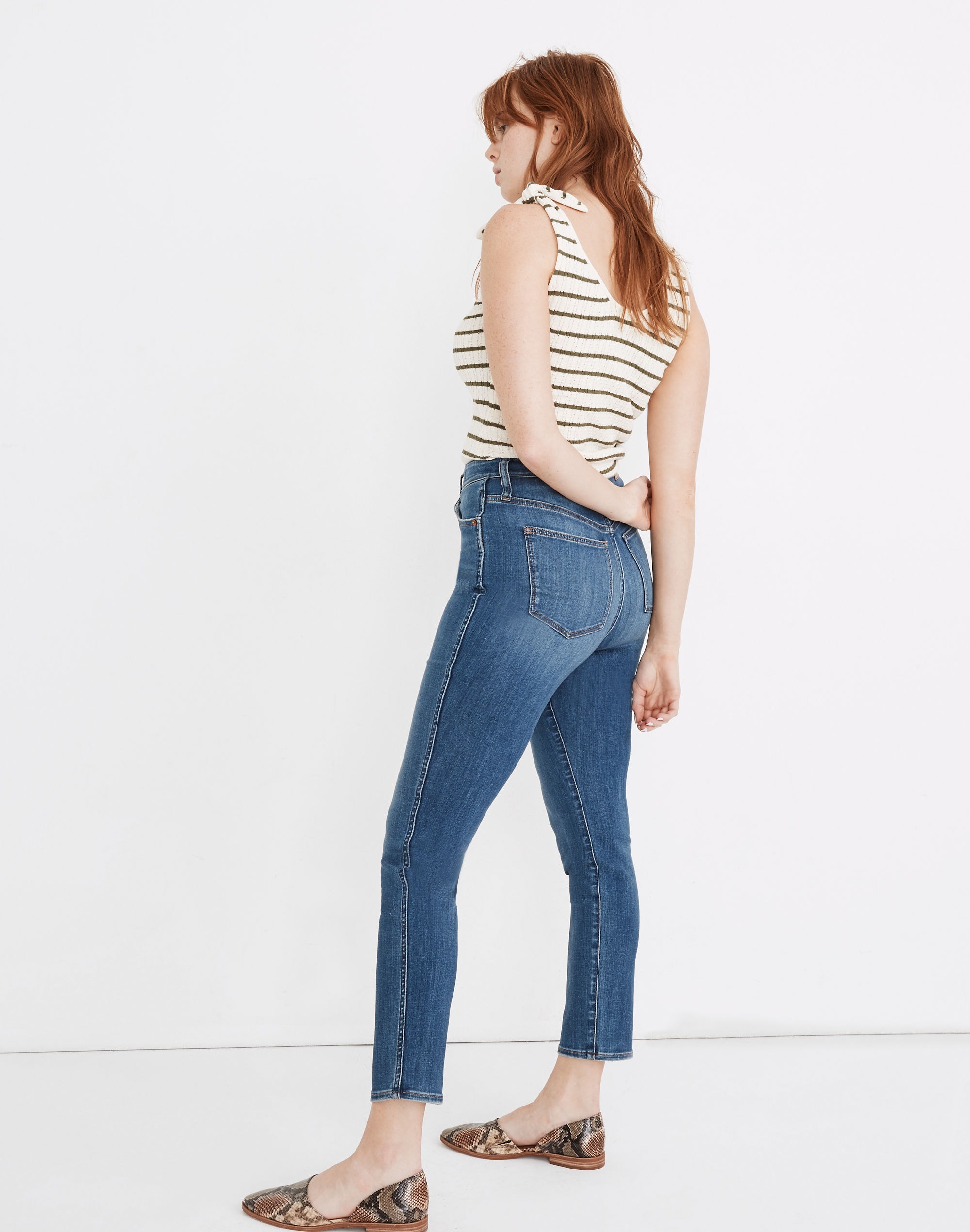 Petite Curvy Stovepipe Jeans in Leman Wash: TENCEL&trade; Denim Edition