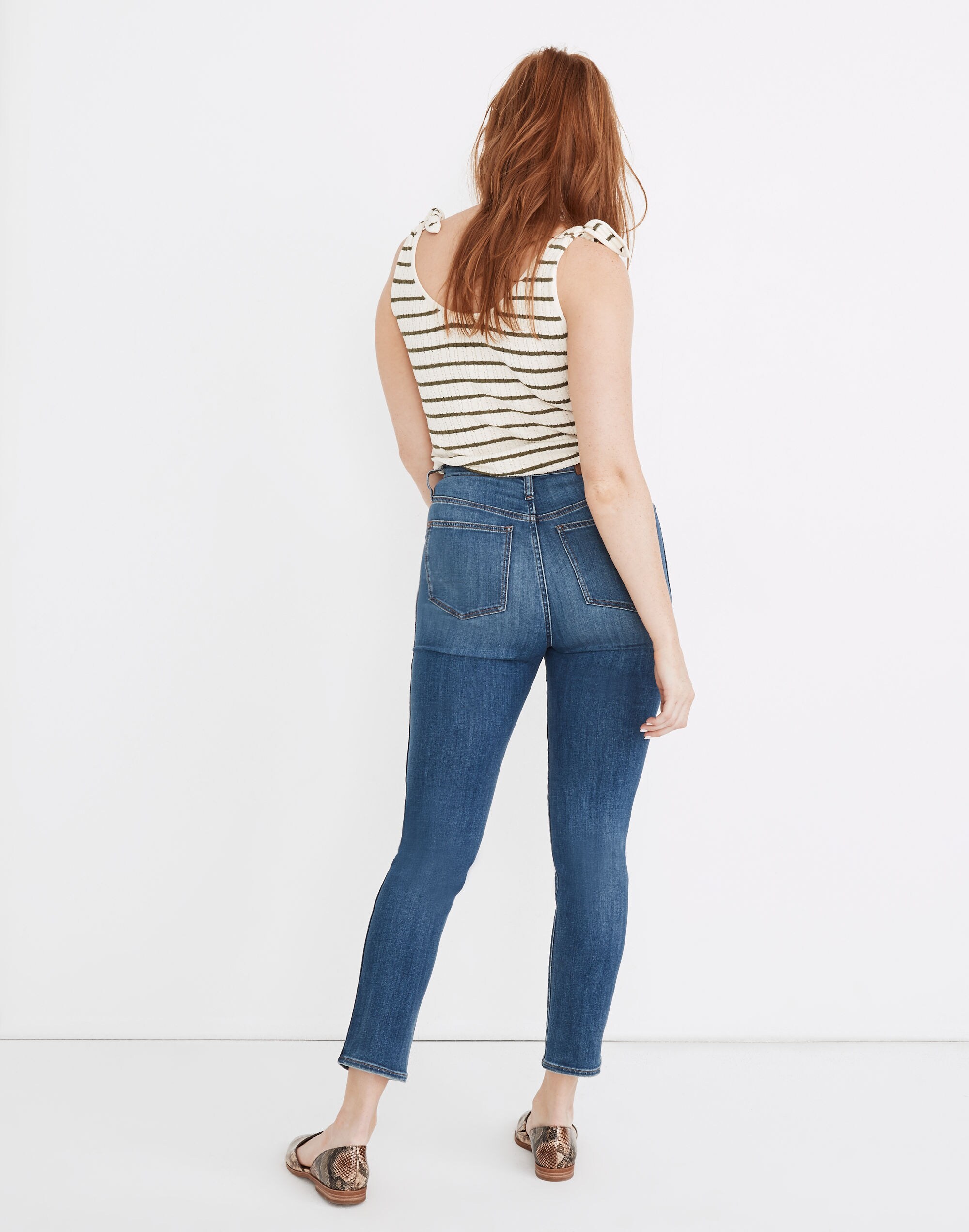 Petite Curvy Stovepipe Jeans in Leman Wash: TENCEL&trade; Denim Edition