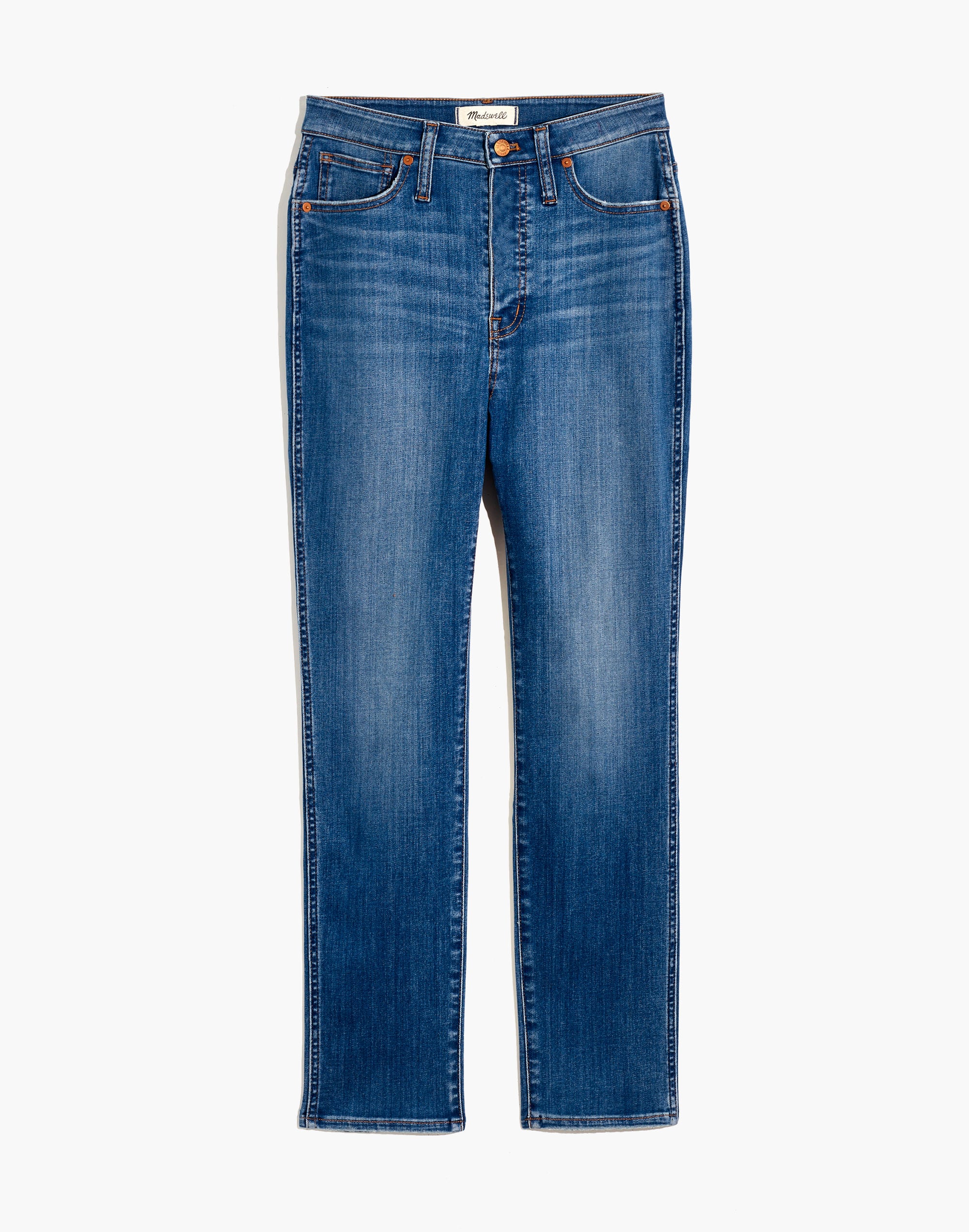 Petite Curvy Stovepipe Jeans in Leman Wash: TENCEL&trade; Denim Edition