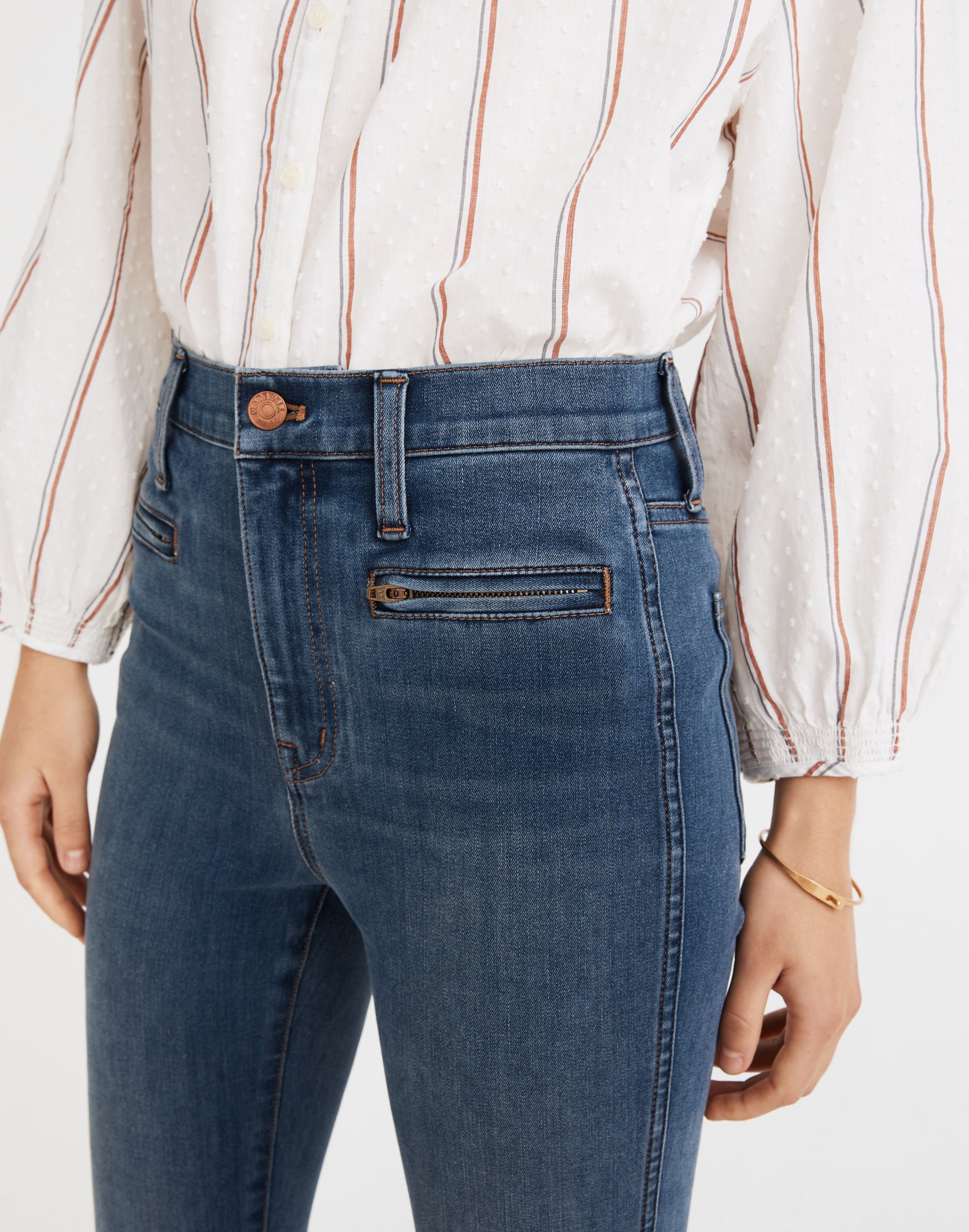 10" High-Rise Roadtripper Jeggings in Ellerby Wash: Zip Pocket Edition