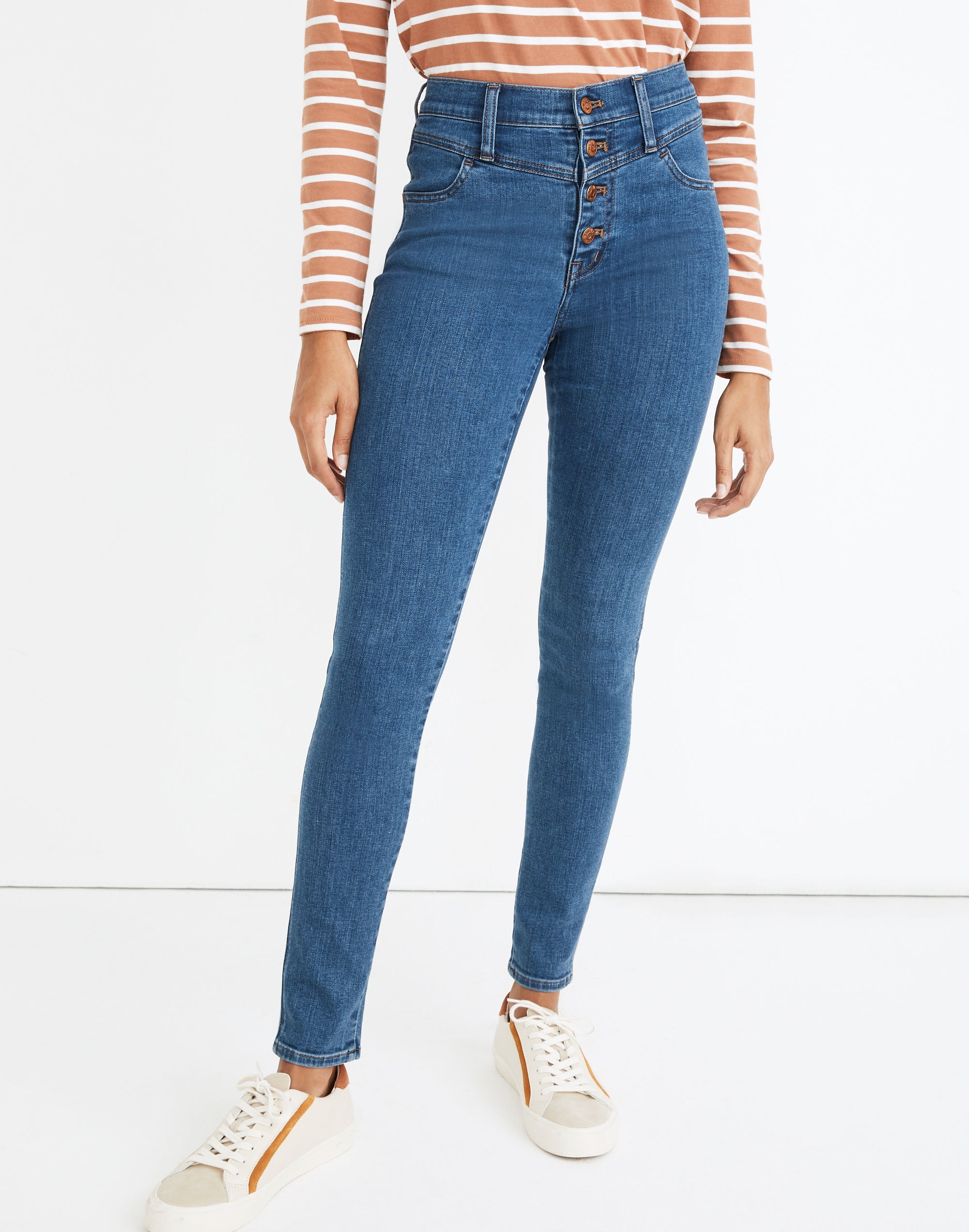 Tall 10" High-Rise Roadtripper Jeans in Eversall Wash: Button-Front Yoke Edition