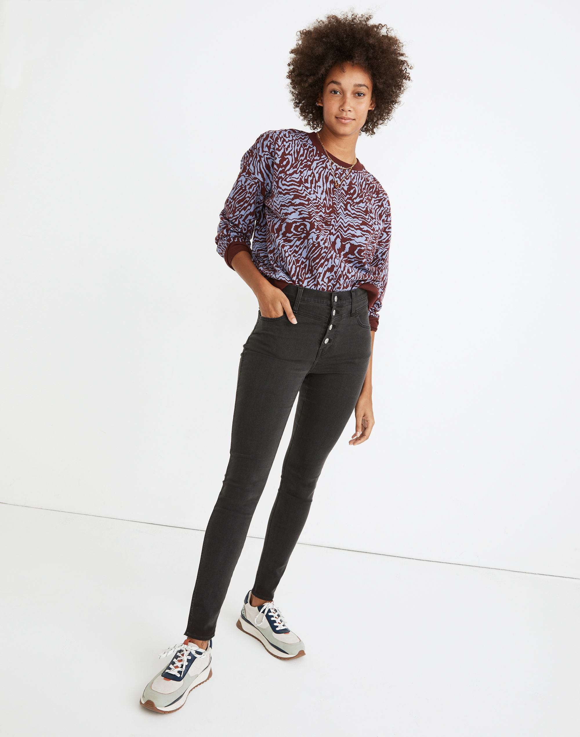 10" High-Rise Roadtripper Jeans in Warren Wash: Button-Front Yoke Edition