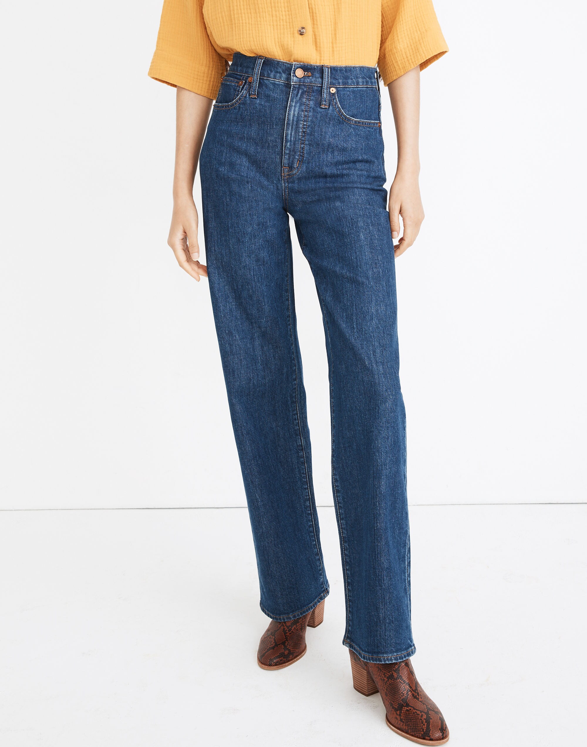 Slim Wide-Leg Full-Length Jeans in Birley Wash | Madewell 