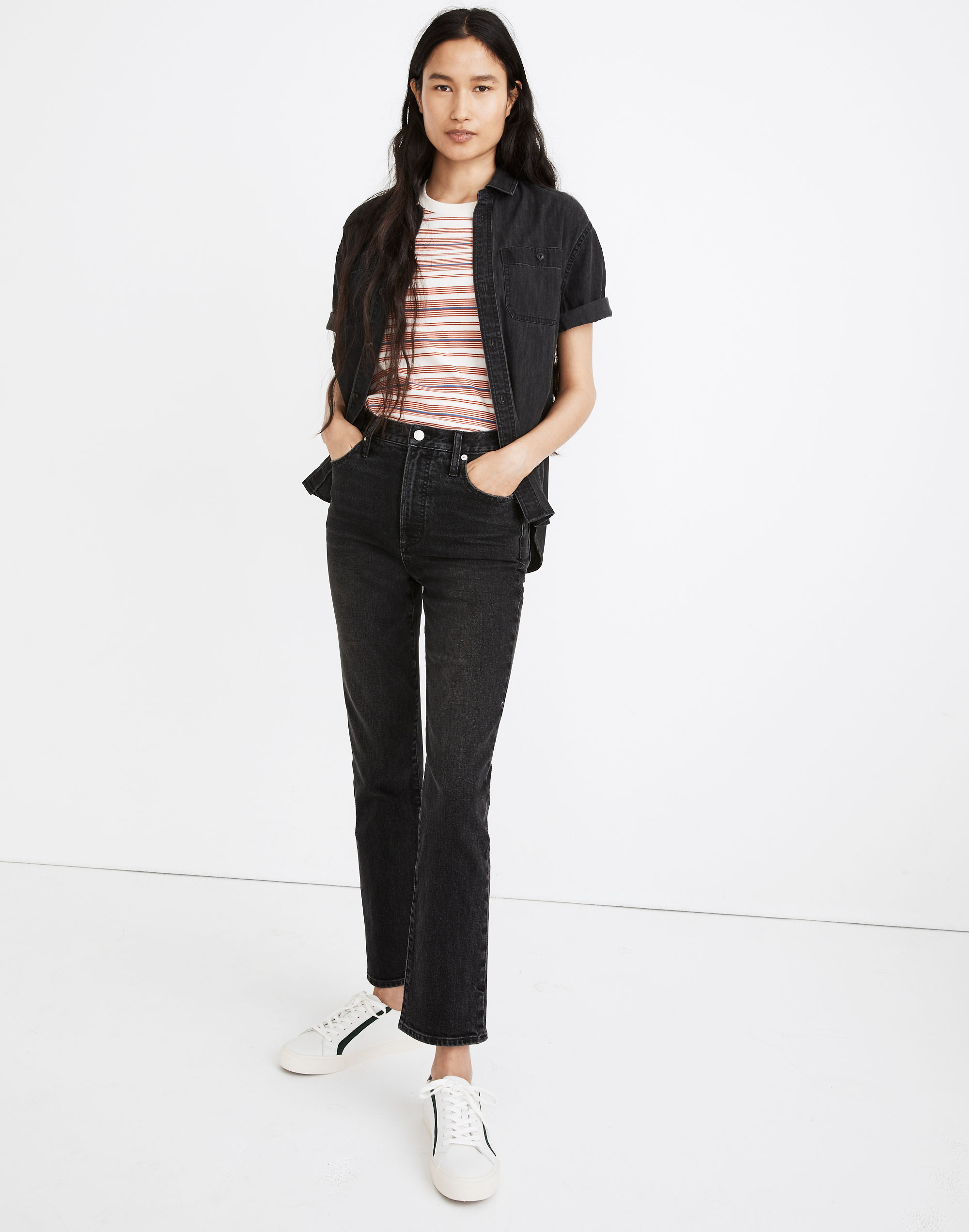 Petite Slim Demi-Boot Jeans in Barnsbury Wash