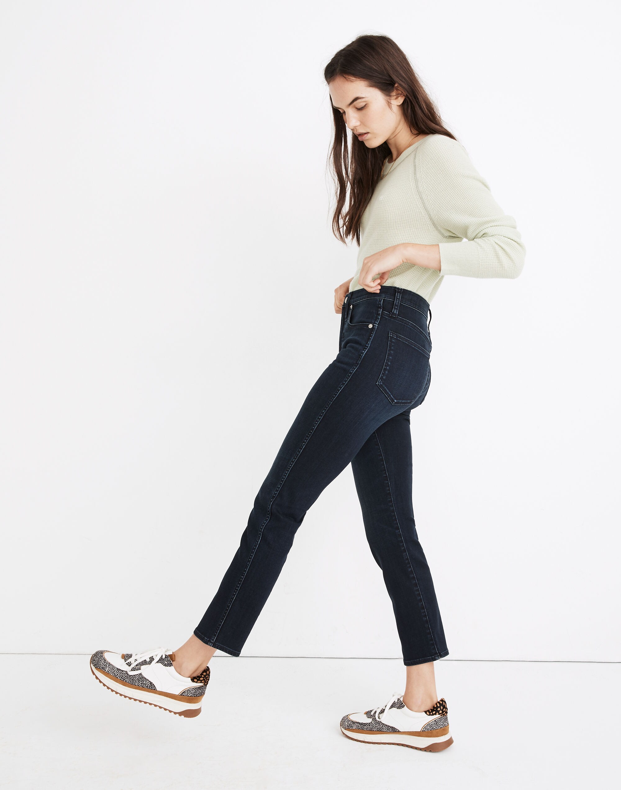 Tall Stovepipe Jeans in Macintosh Wash: TENCEL&trade; Denim Edition
