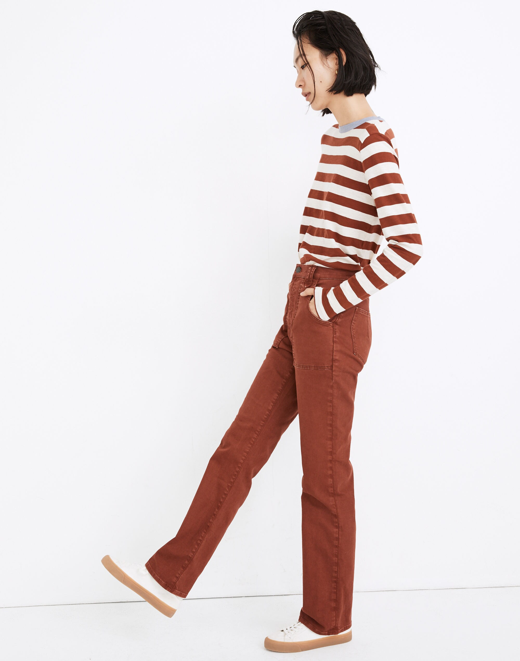 High-Rise Bootcut Jeans: Garment-Dyed Carpenter Edition