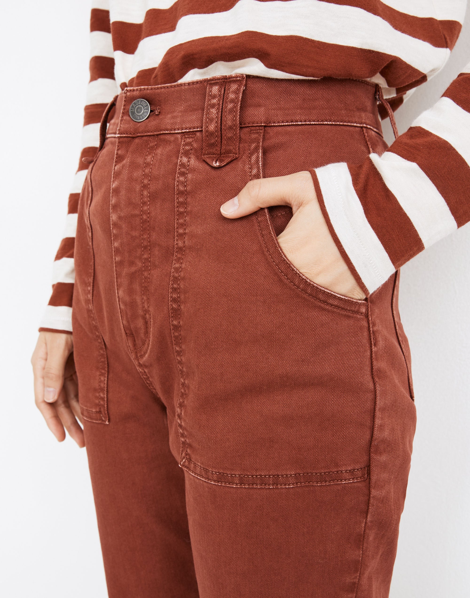 High-Rise Bootcut Jeans: Garment-Dyed Carpenter Edition