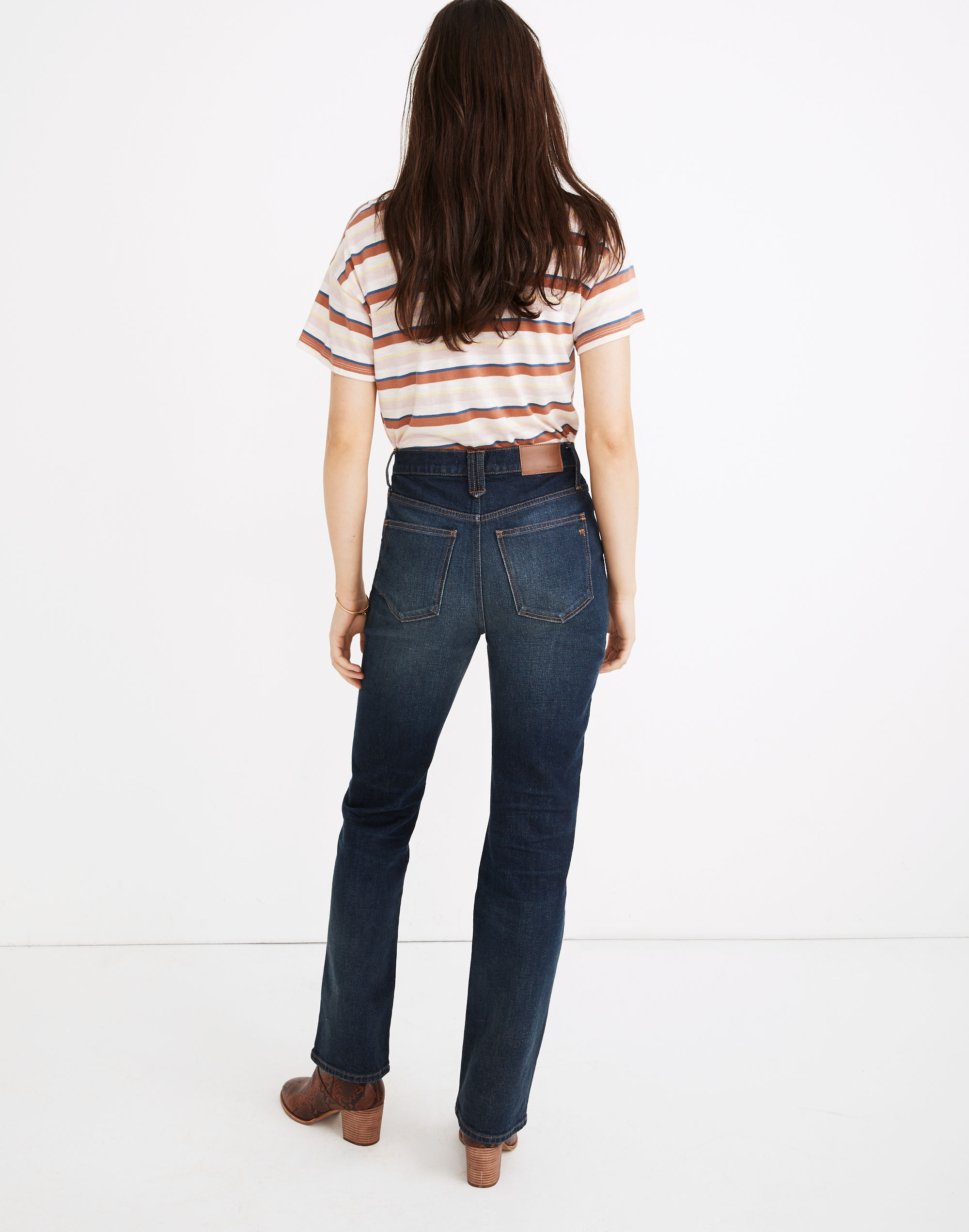 High-Rise Bootcut Jeans in Hezelton Wash: Carpenter Edition