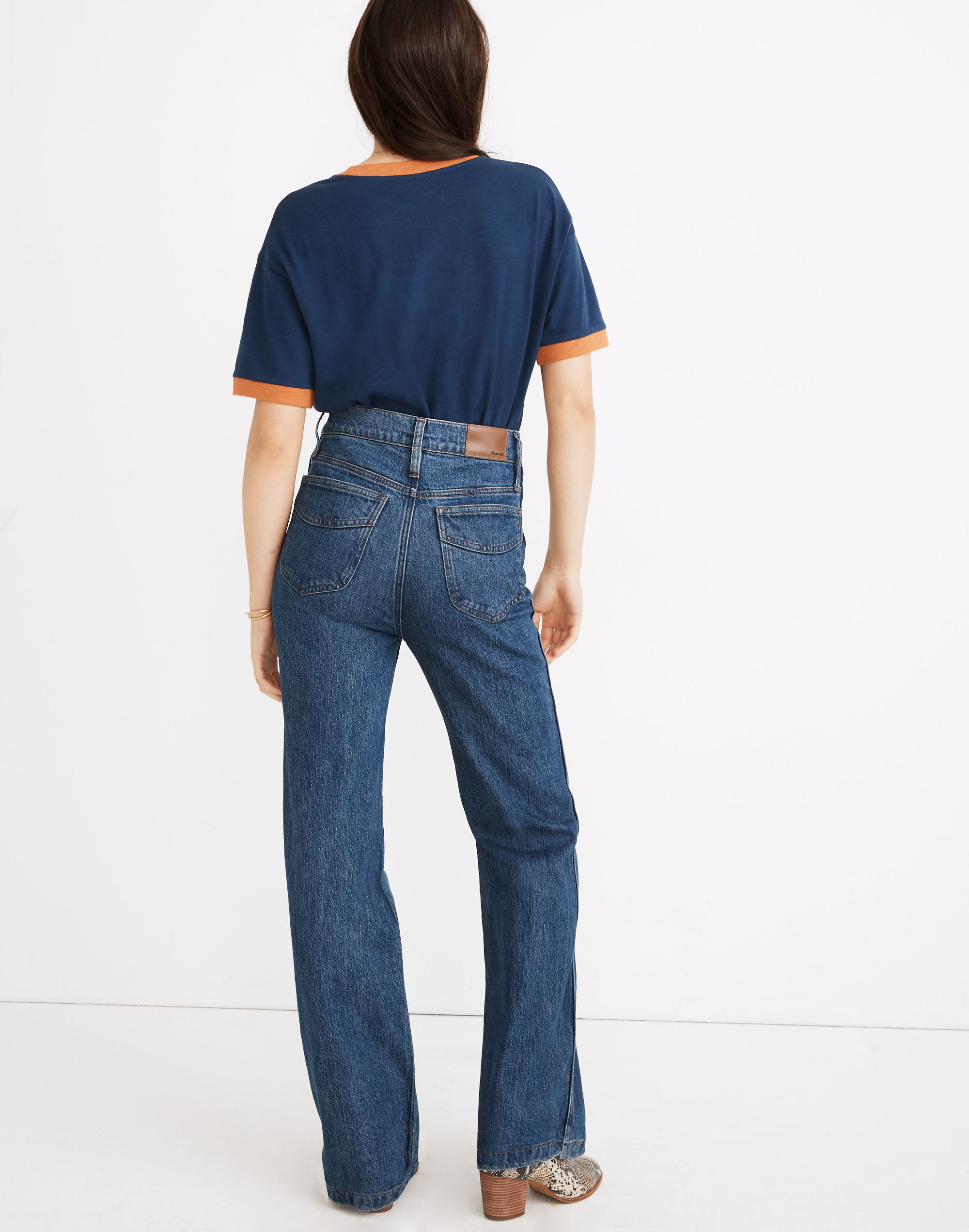 11" High-Rise Flare Jeans in Mersey Wash: Welt Pocket Edition