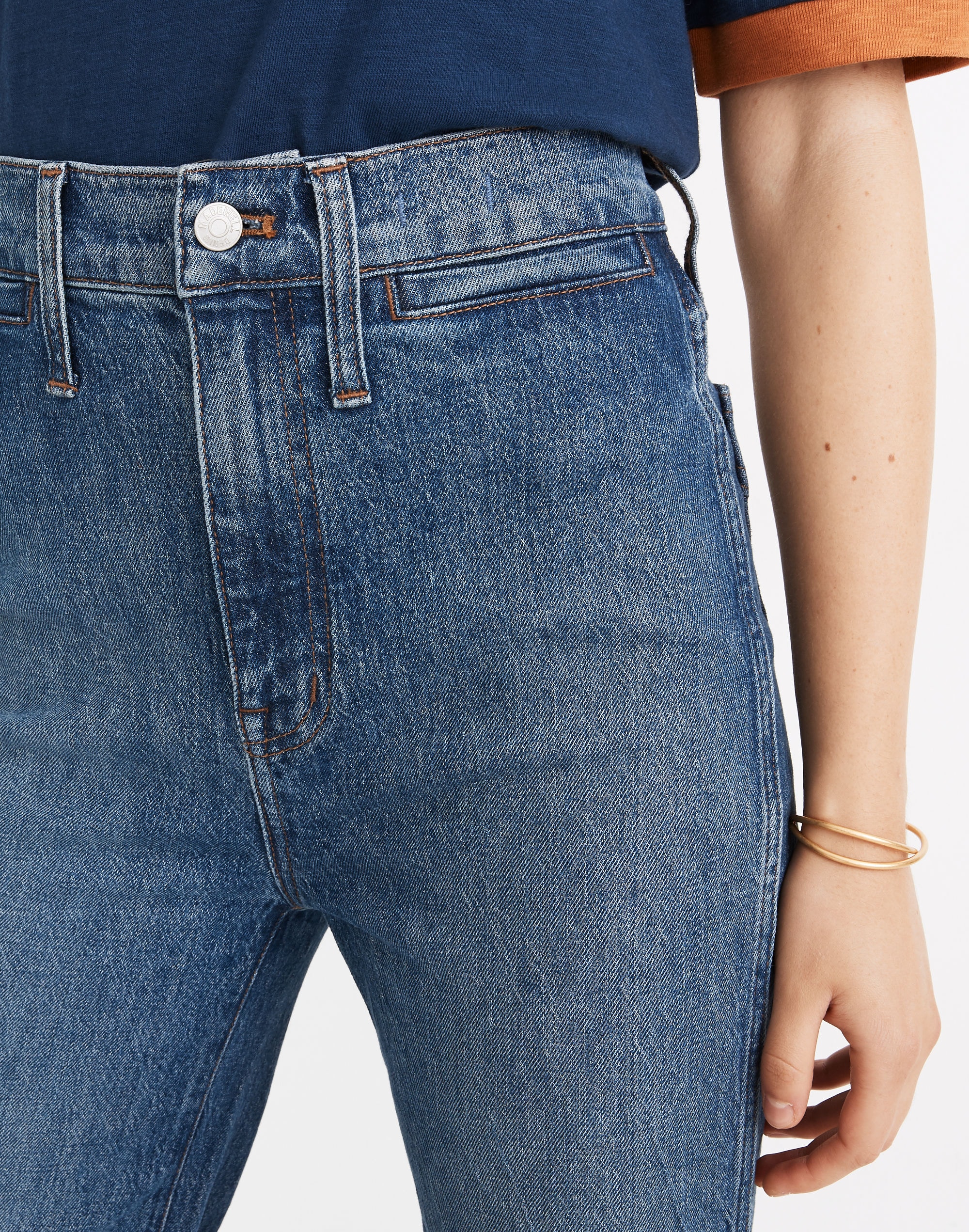 11" High-Rise Flare Jeans in Mersey Wash: Welt Pocket Edition