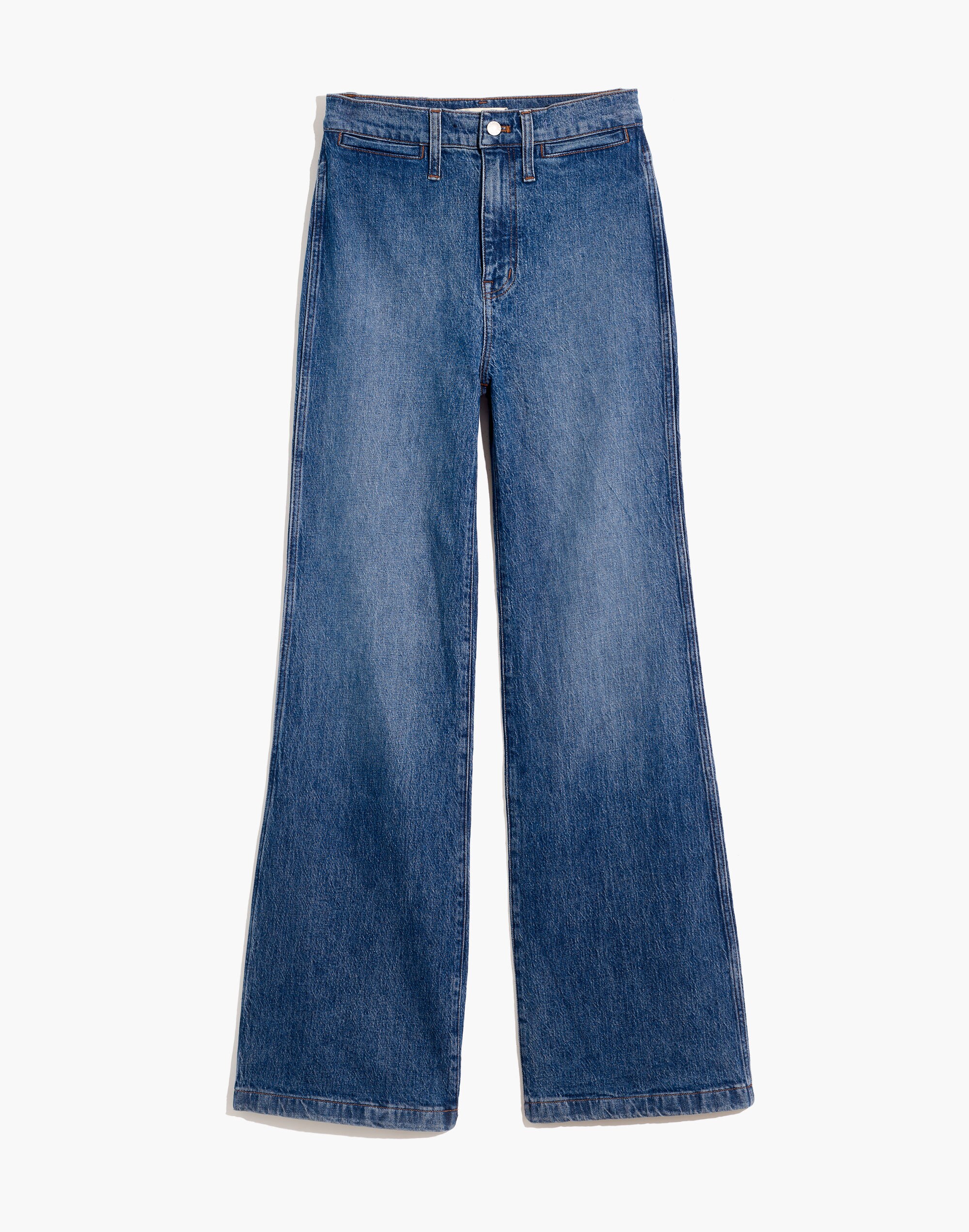 11" High-Rise Flare Jeans in Mersey Wash: Welt Pocket Edition
