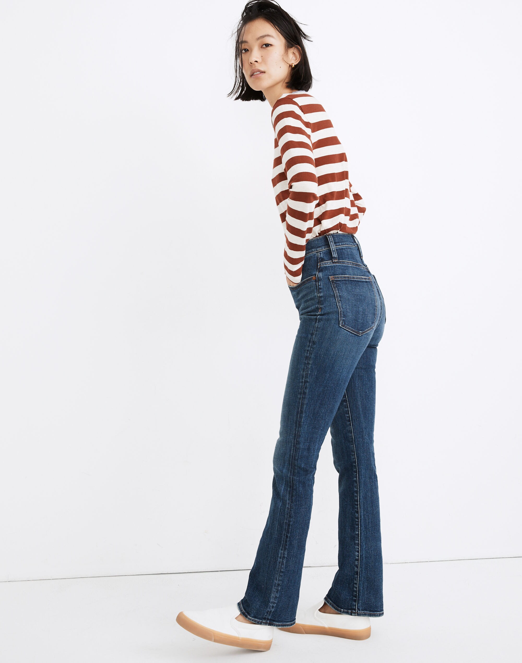 Skinny Flare Jeans in Abney Wash
