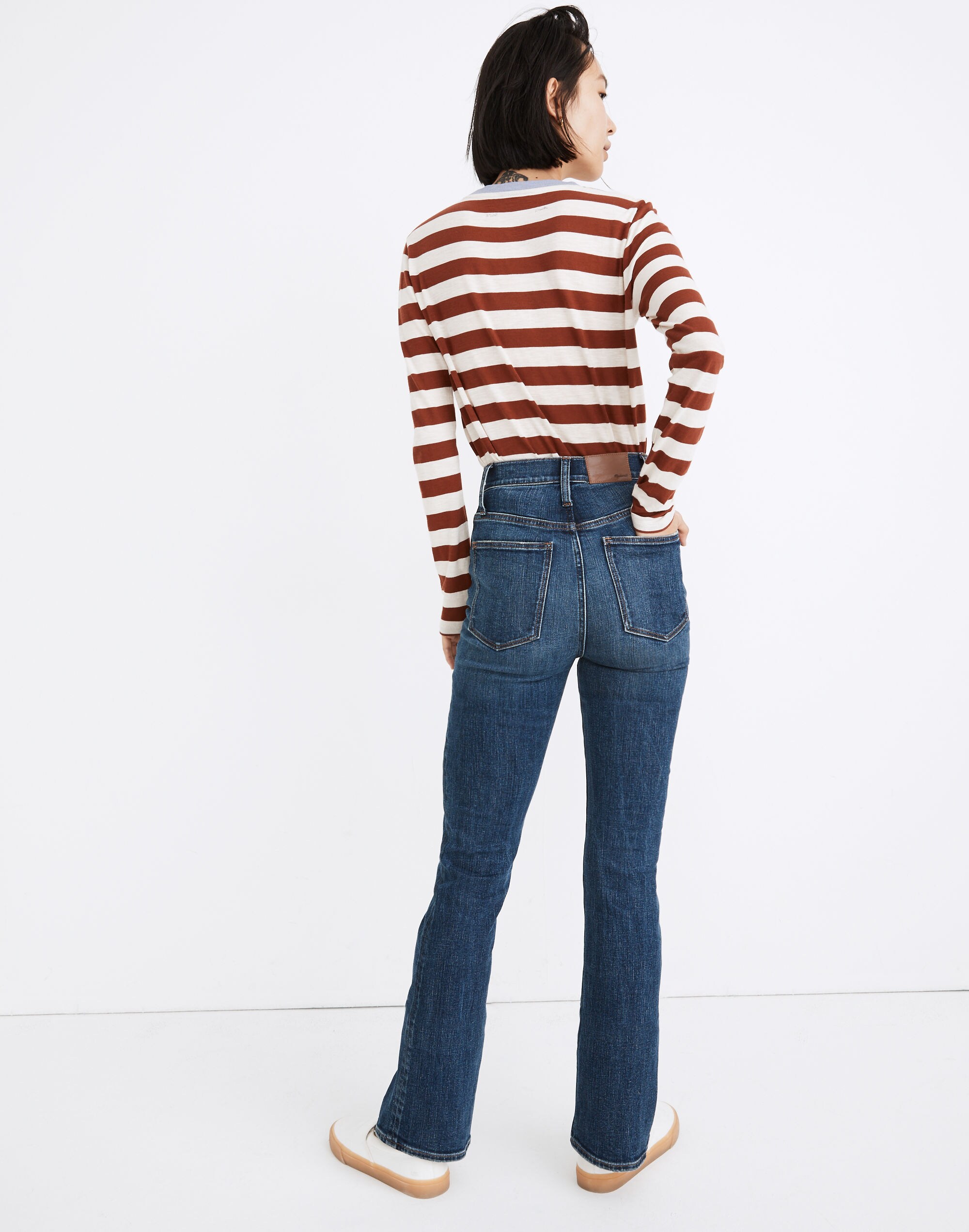 Skinny Flare Jeans in Abney Wash
