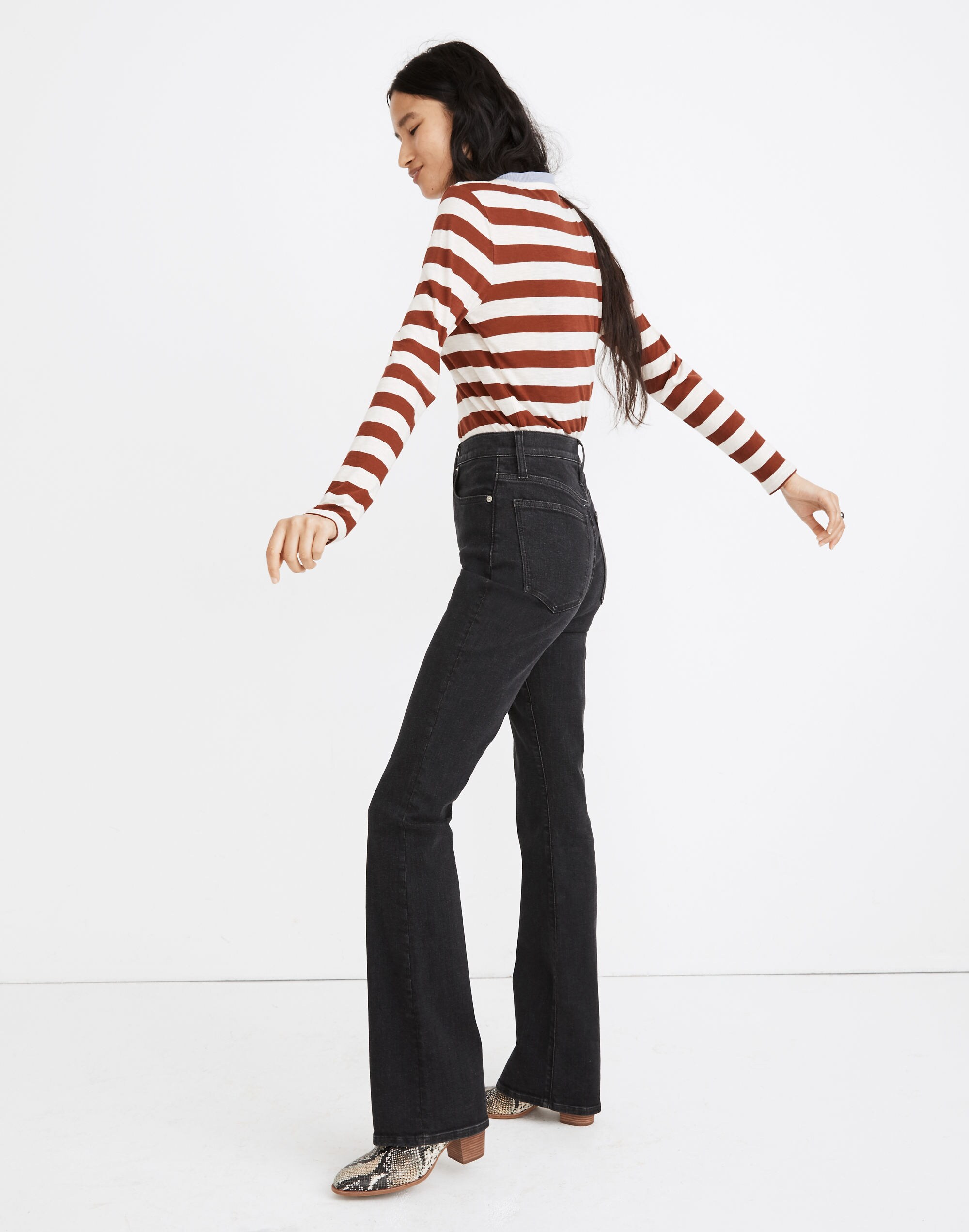 Skinny Flare Jeans in Belway Wash