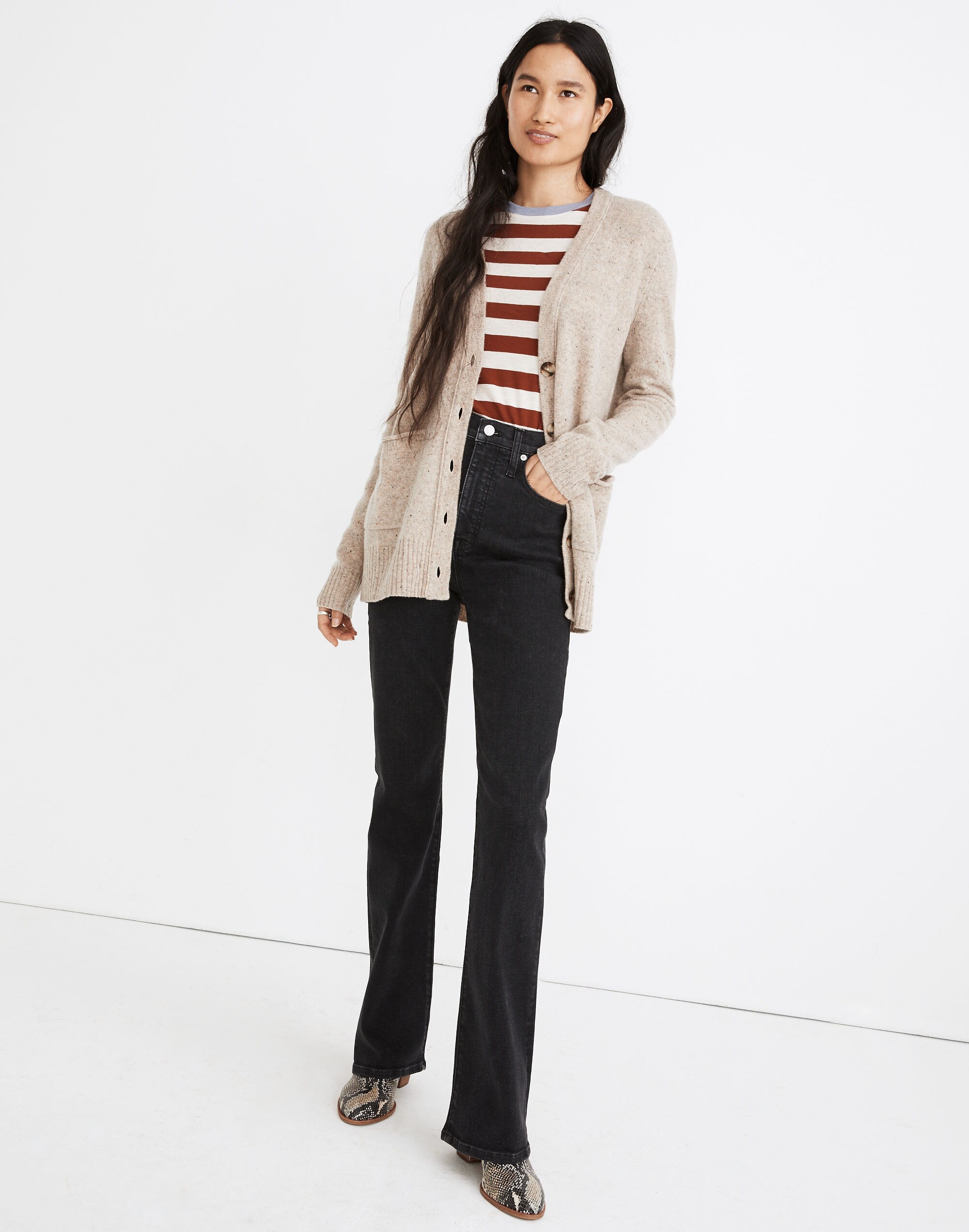 Skinny Flare Jeans in Belway Wash