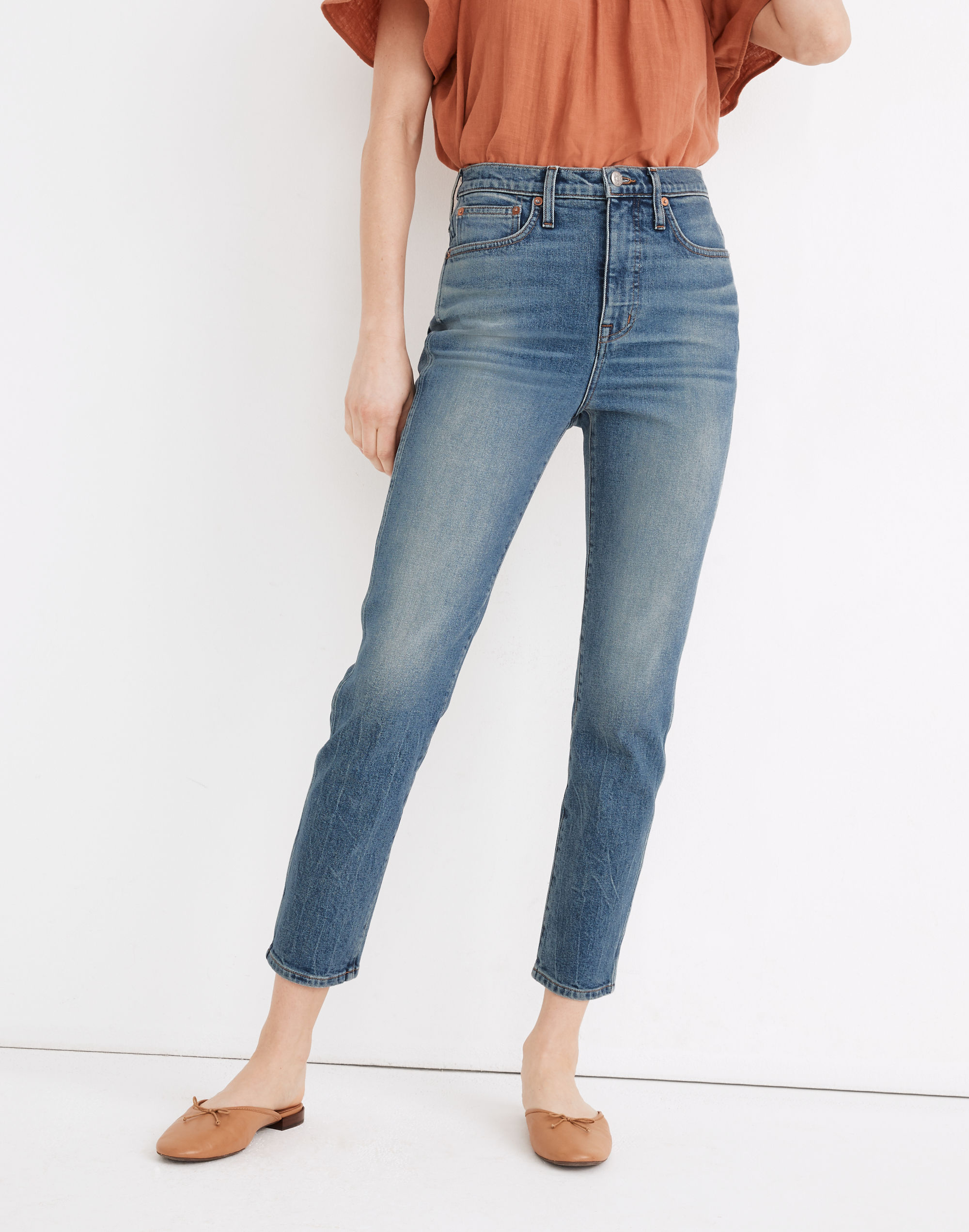 Rivet &amp; Thread High-Rise Stovepipe Jeans in Keyes Wash
