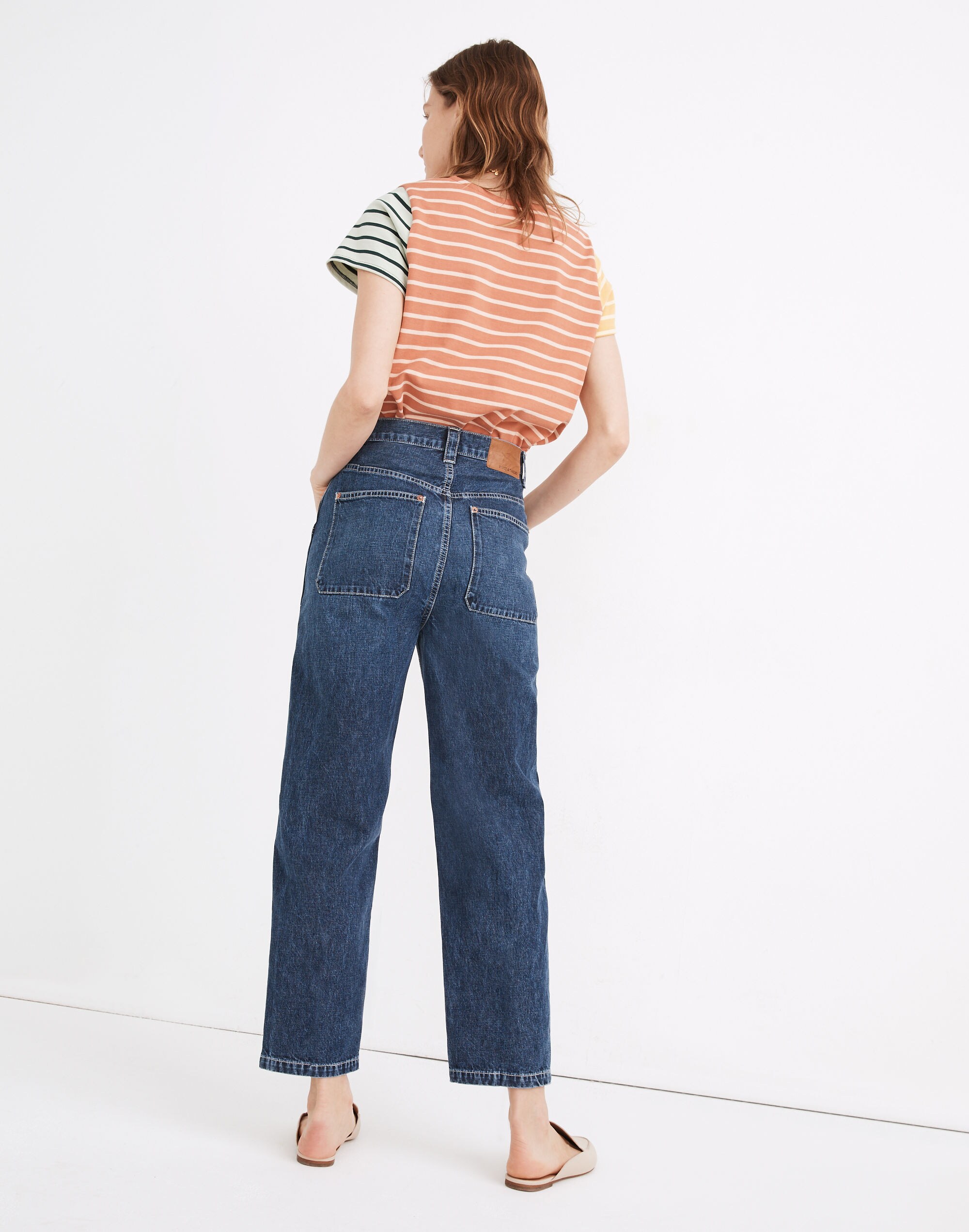 Rivet &amp; Thread High-Rise Relaxed Straight Jeans in Fiske Wash