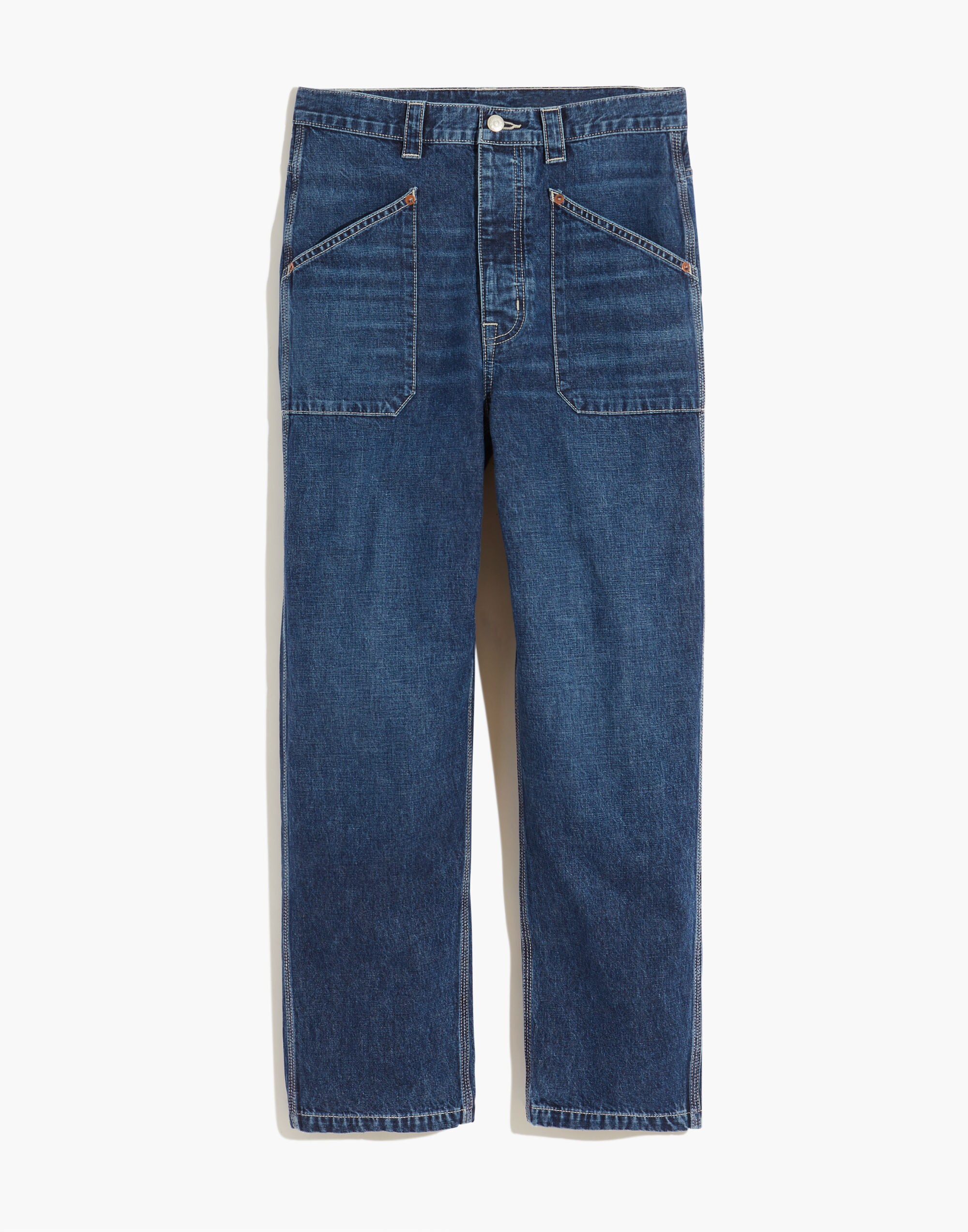 Rivet &amp; Thread High-Rise Relaxed Straight Jeans in Fiske Wash