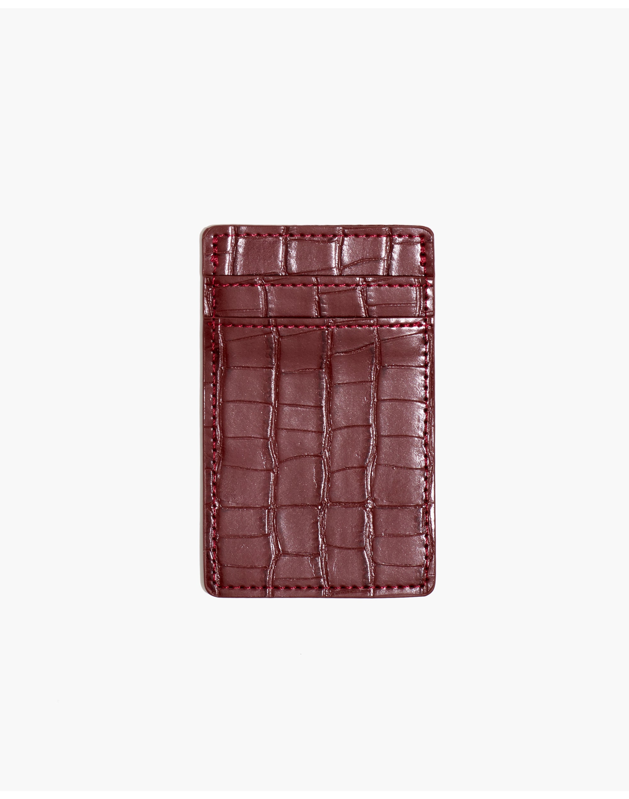 Croc Embossed Stick-On Phone Wallet