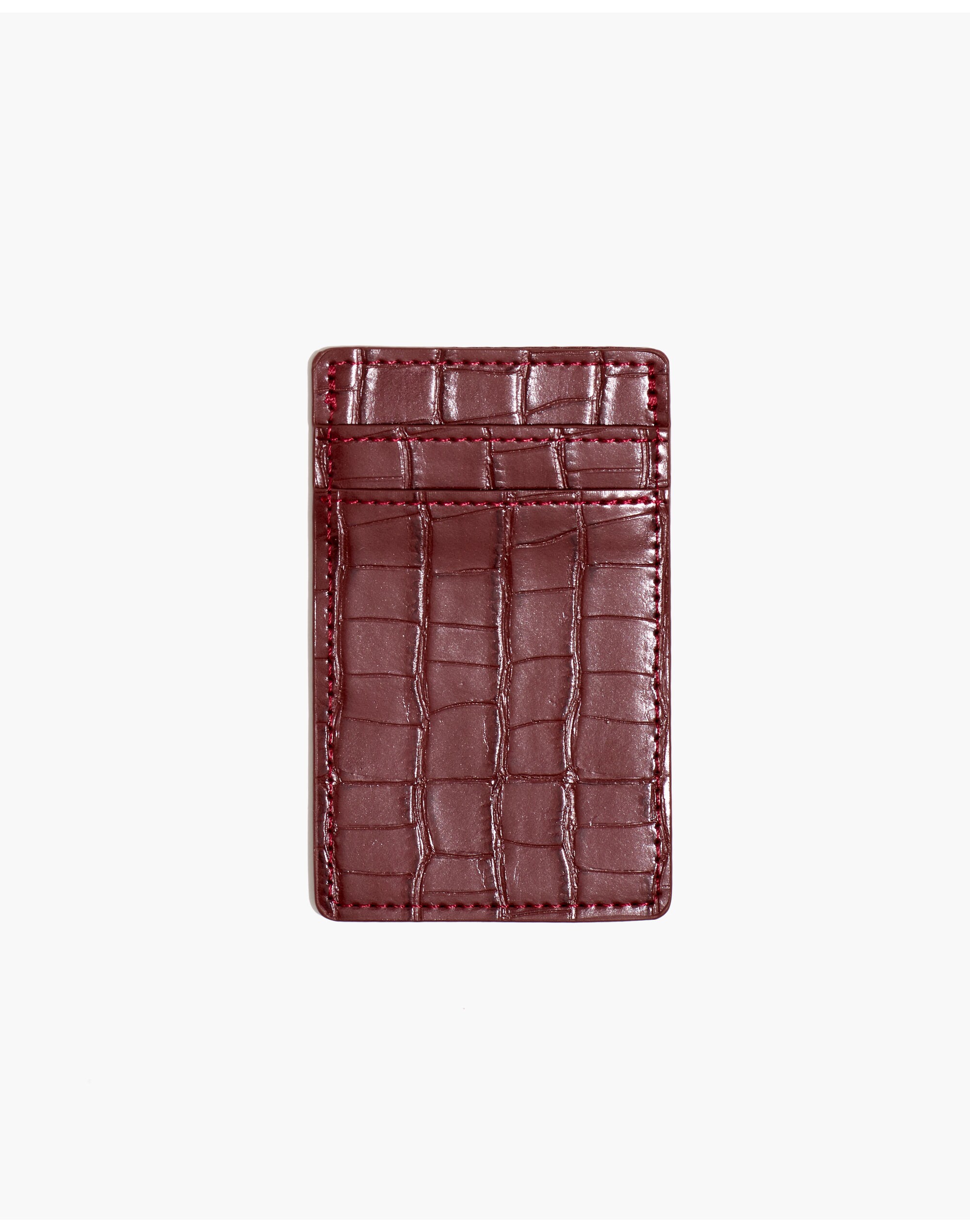 croc embossed stick-on phone wallet