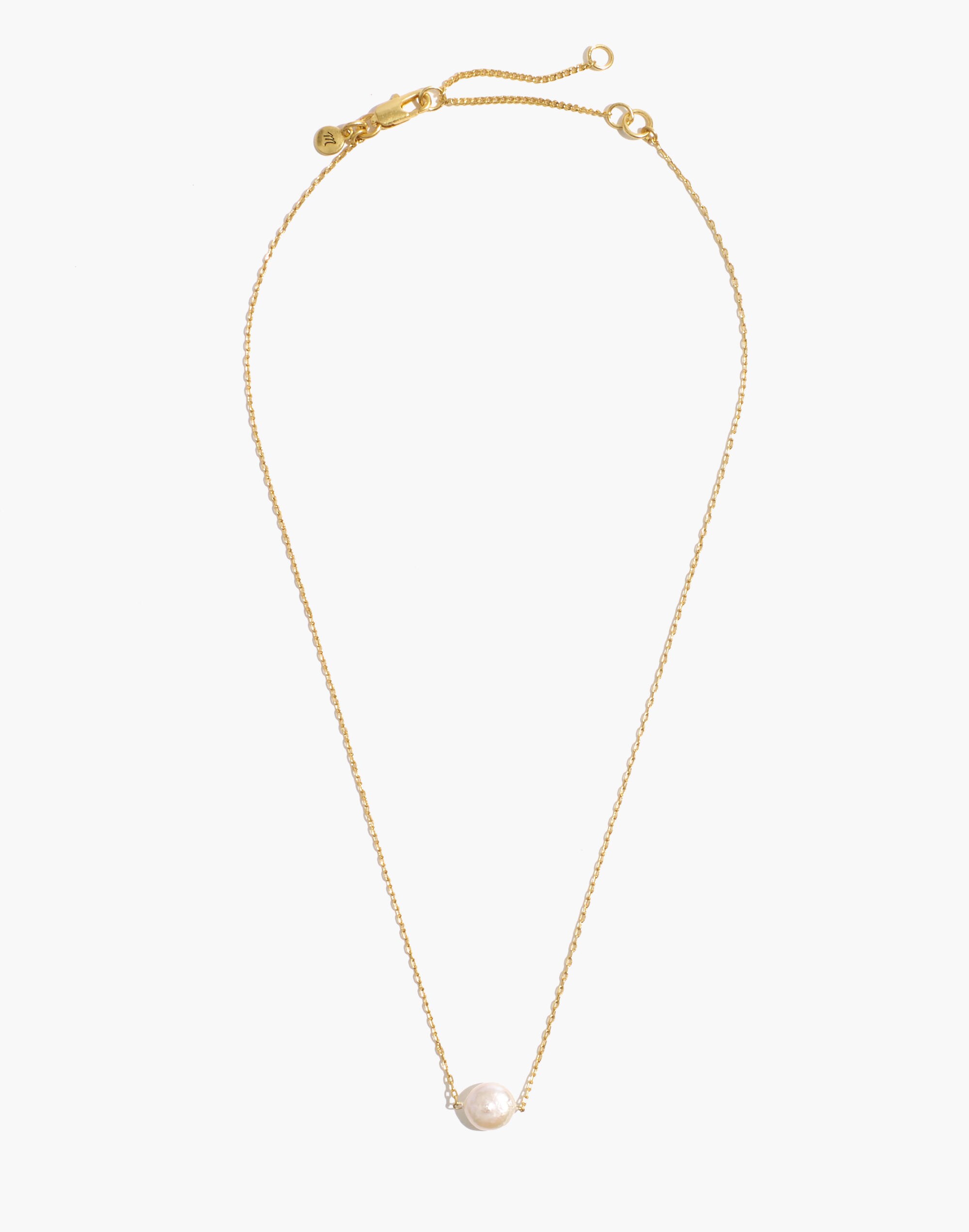 Coin Pearl Pendant Necklace