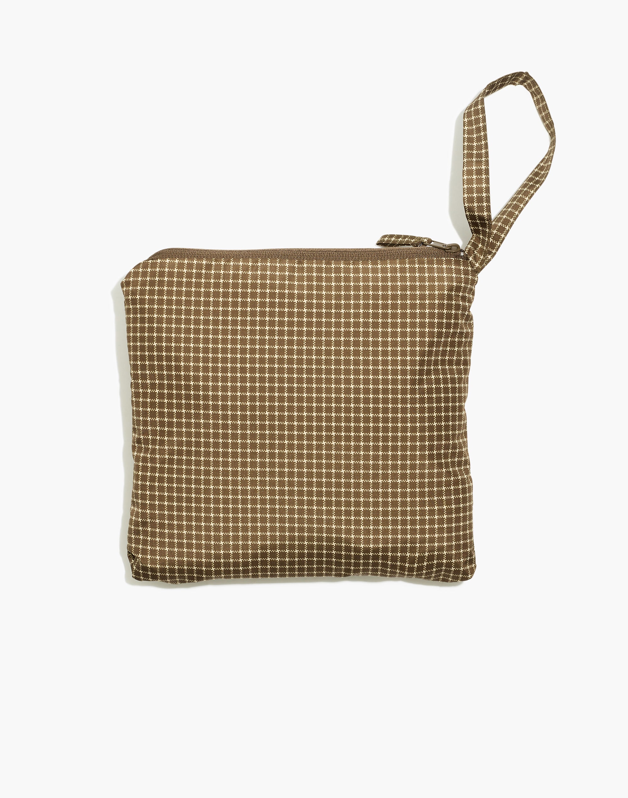 (Re)sourced Packable Rain Poncho in Windowpane