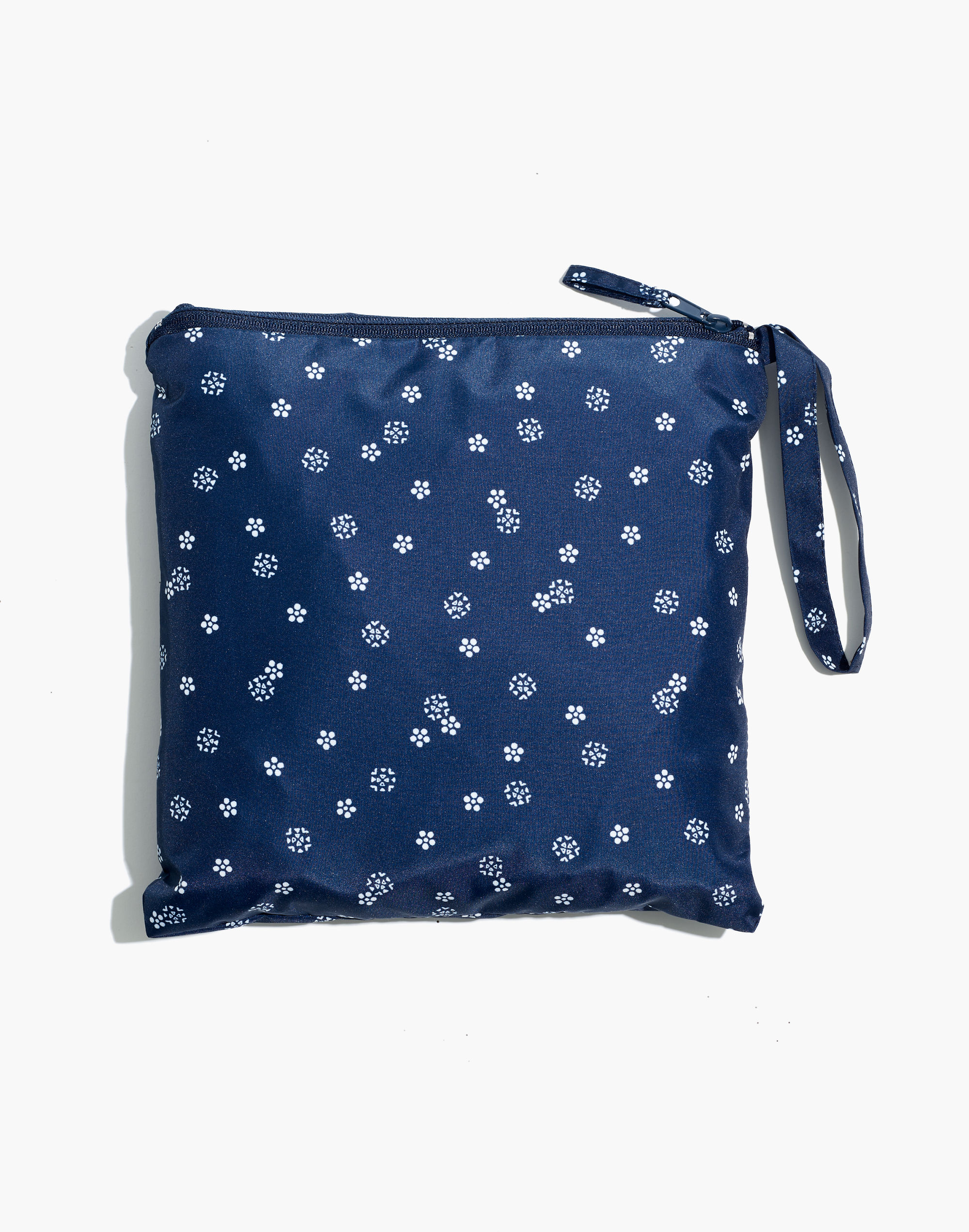 (Re)sourced Packable Rain Poncho in Windowpane