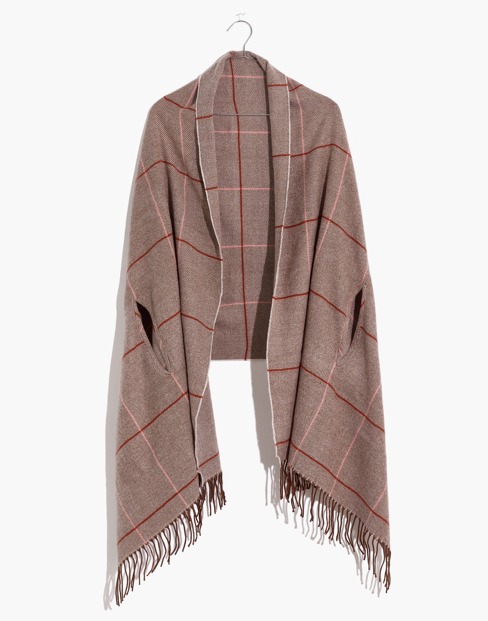cape scarf in windowpane