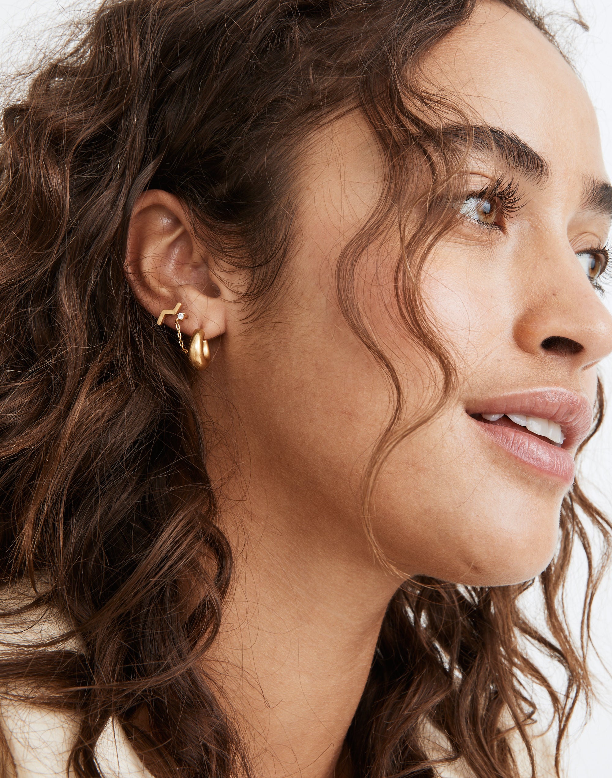 Chunky Huggie Hoop Earrings