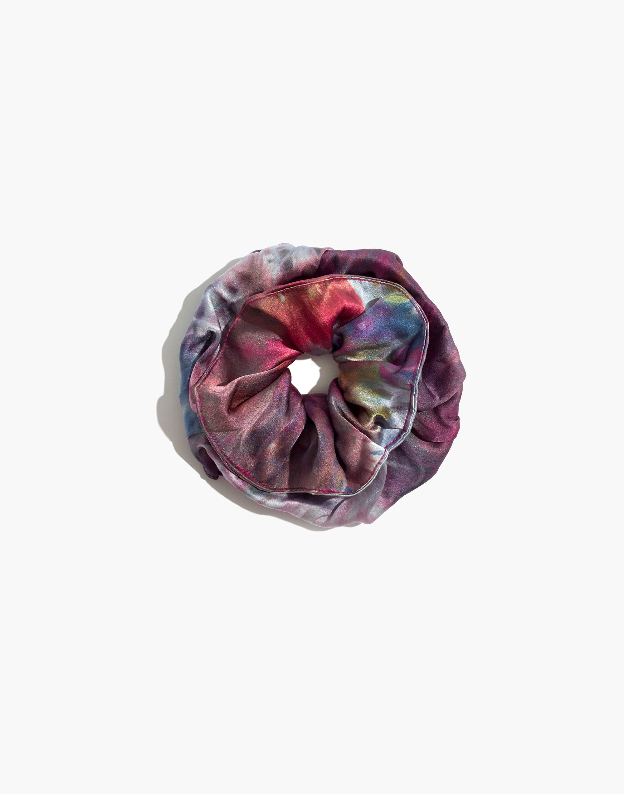 riverside tool &amp; dye tie-dye silk oversized scrunchie