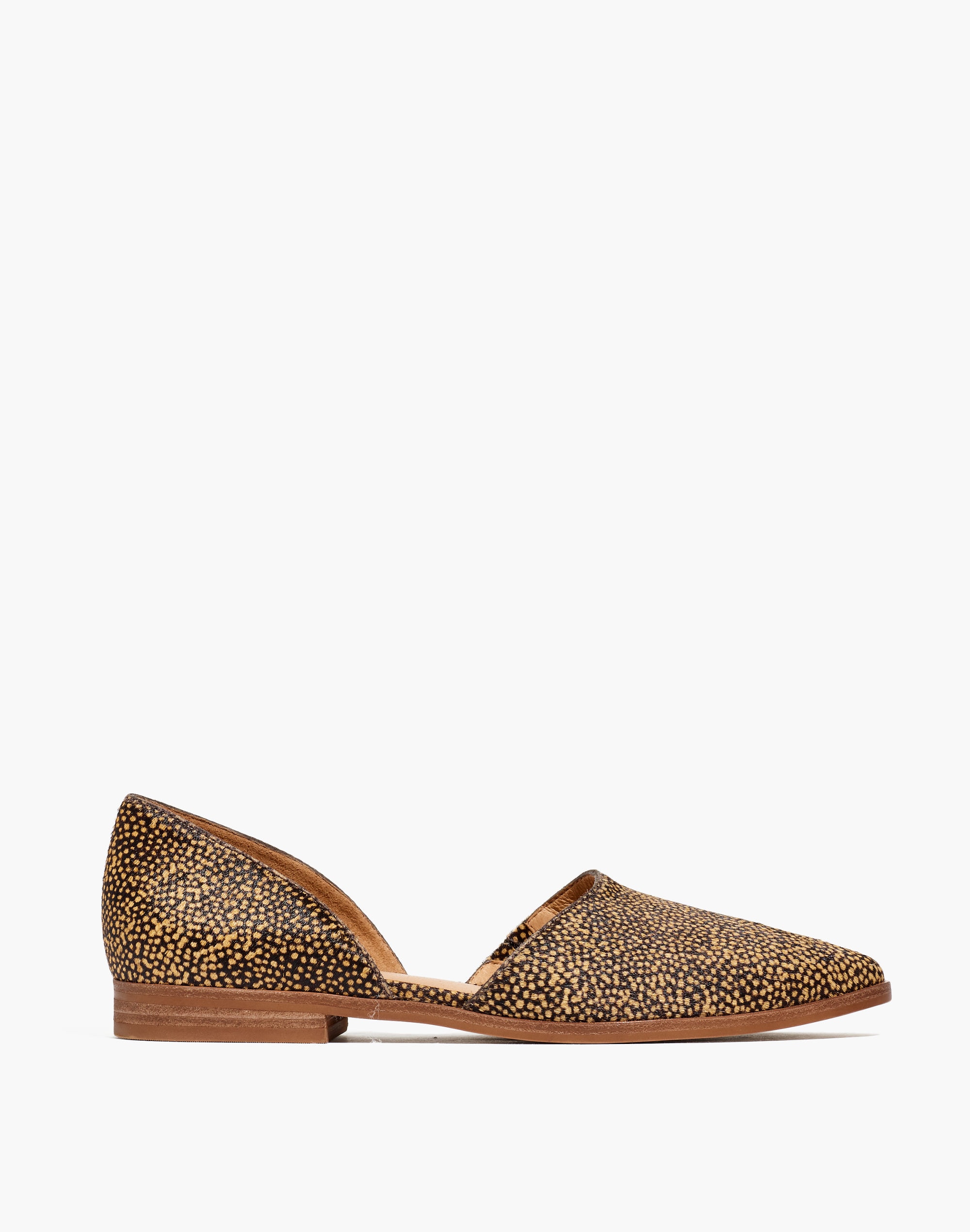The Marisa d'Orsay Flat in Spotted Calf Hair