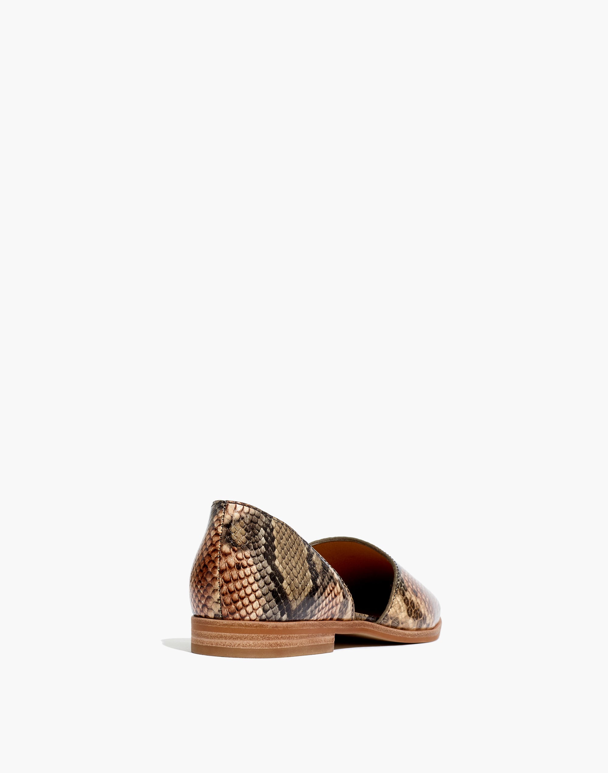 The Marisa d'Orsay Flat in Snake Embossed Leather