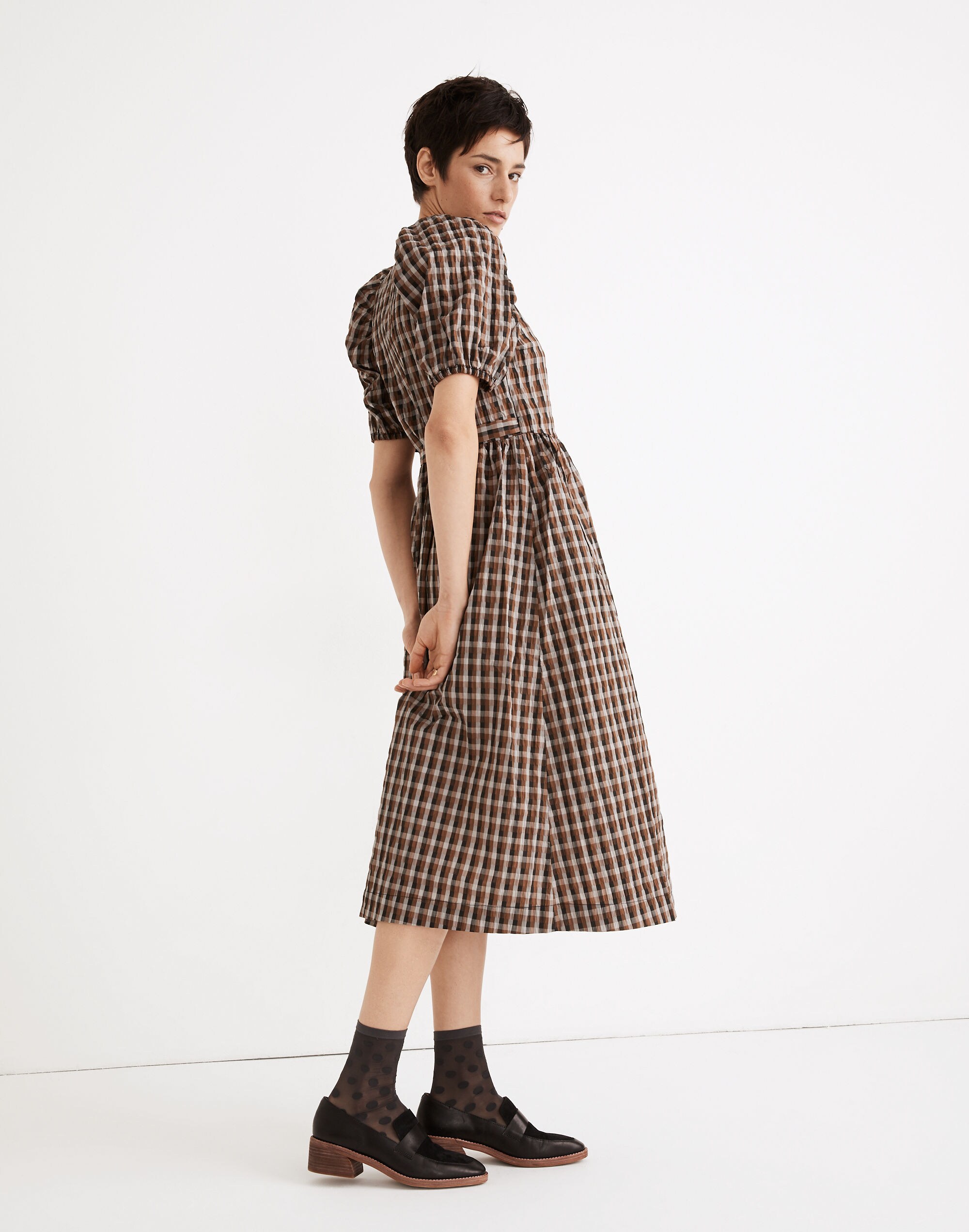 Baum und Pferdgarten Adalaine Wrap Midi Dress in Check