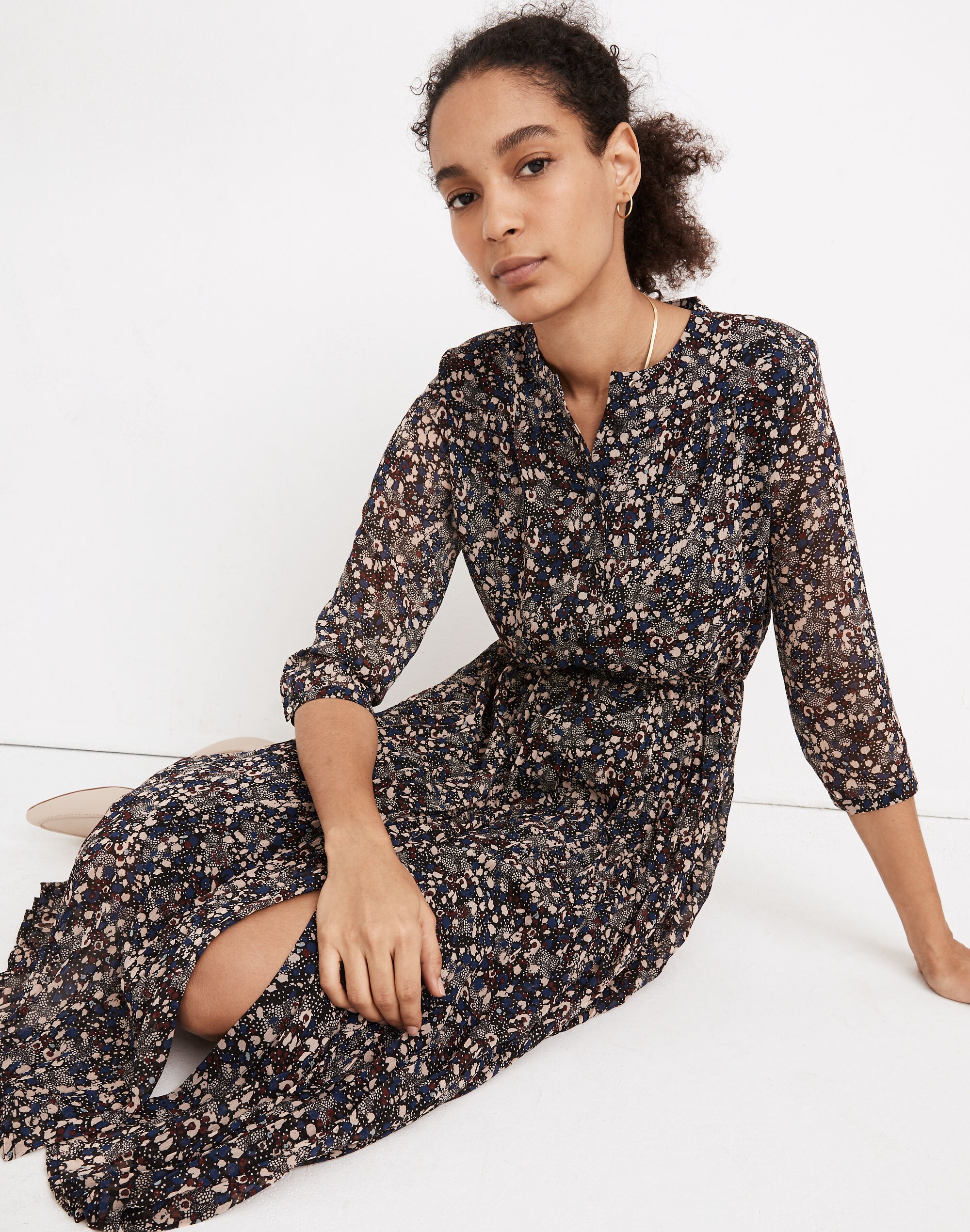 sessùn&trade; painterly pleated dress
