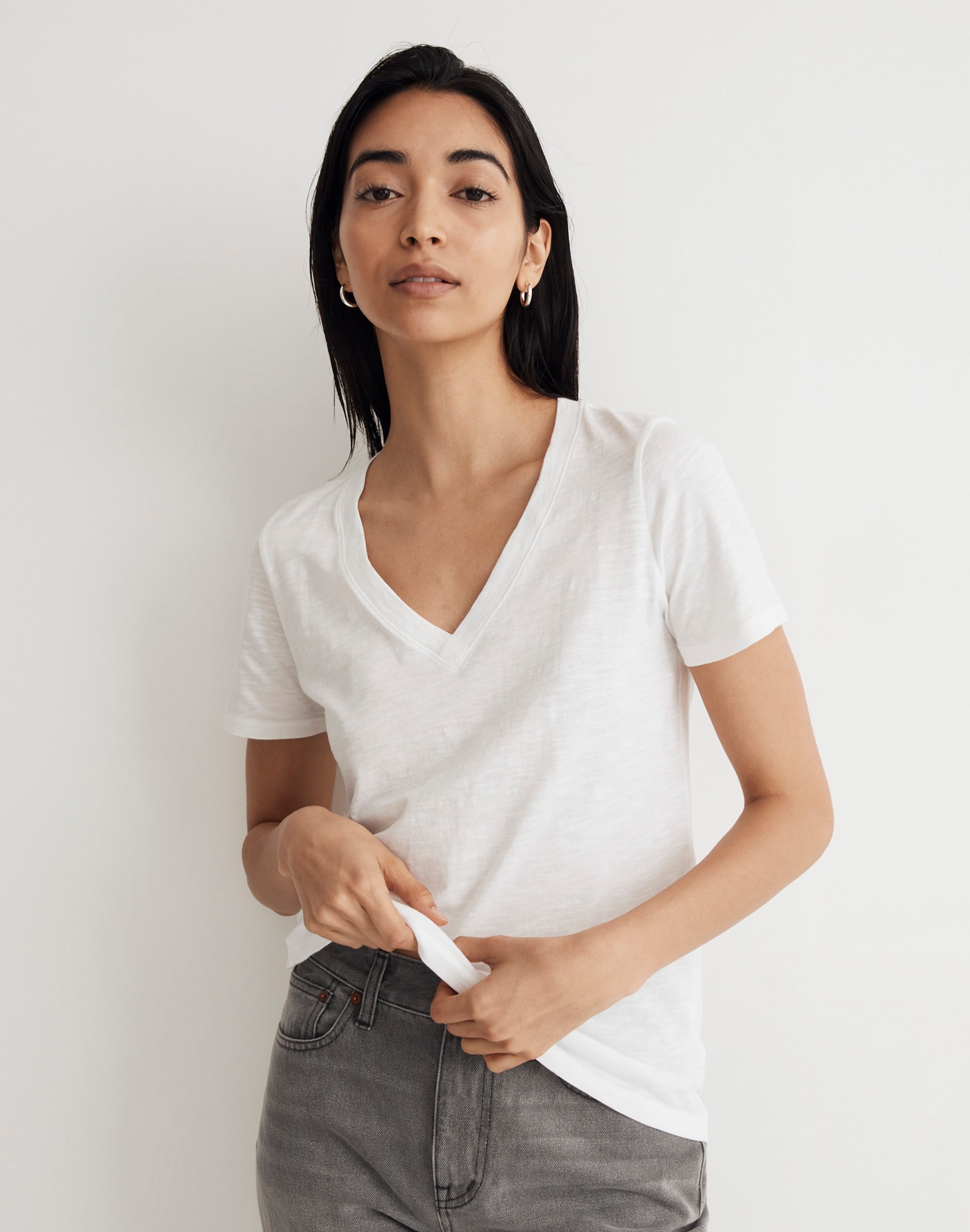 Whisper Cotton V-Neck Tee
