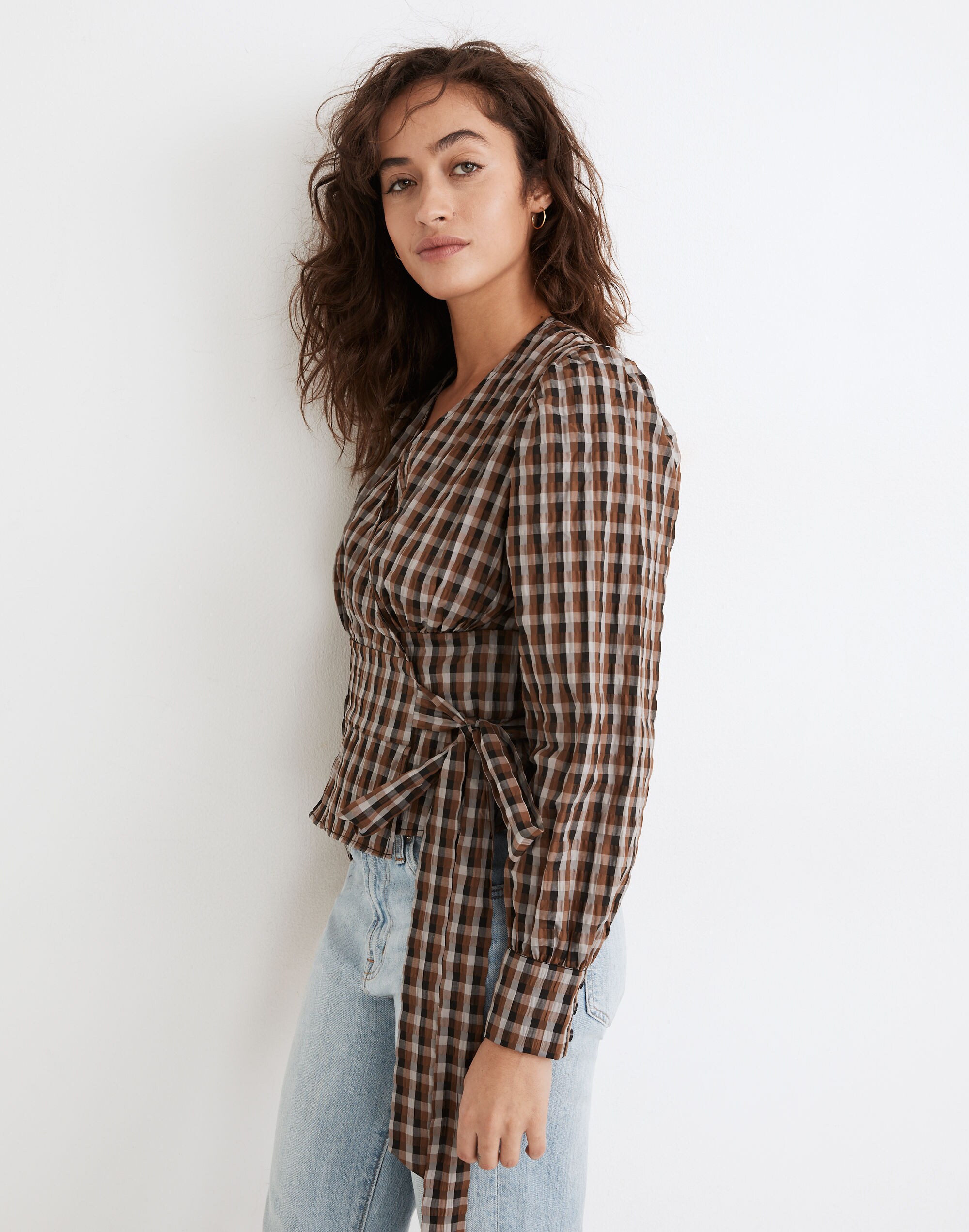 Baum und Pferdgarten Maeci Wrap Top in Check