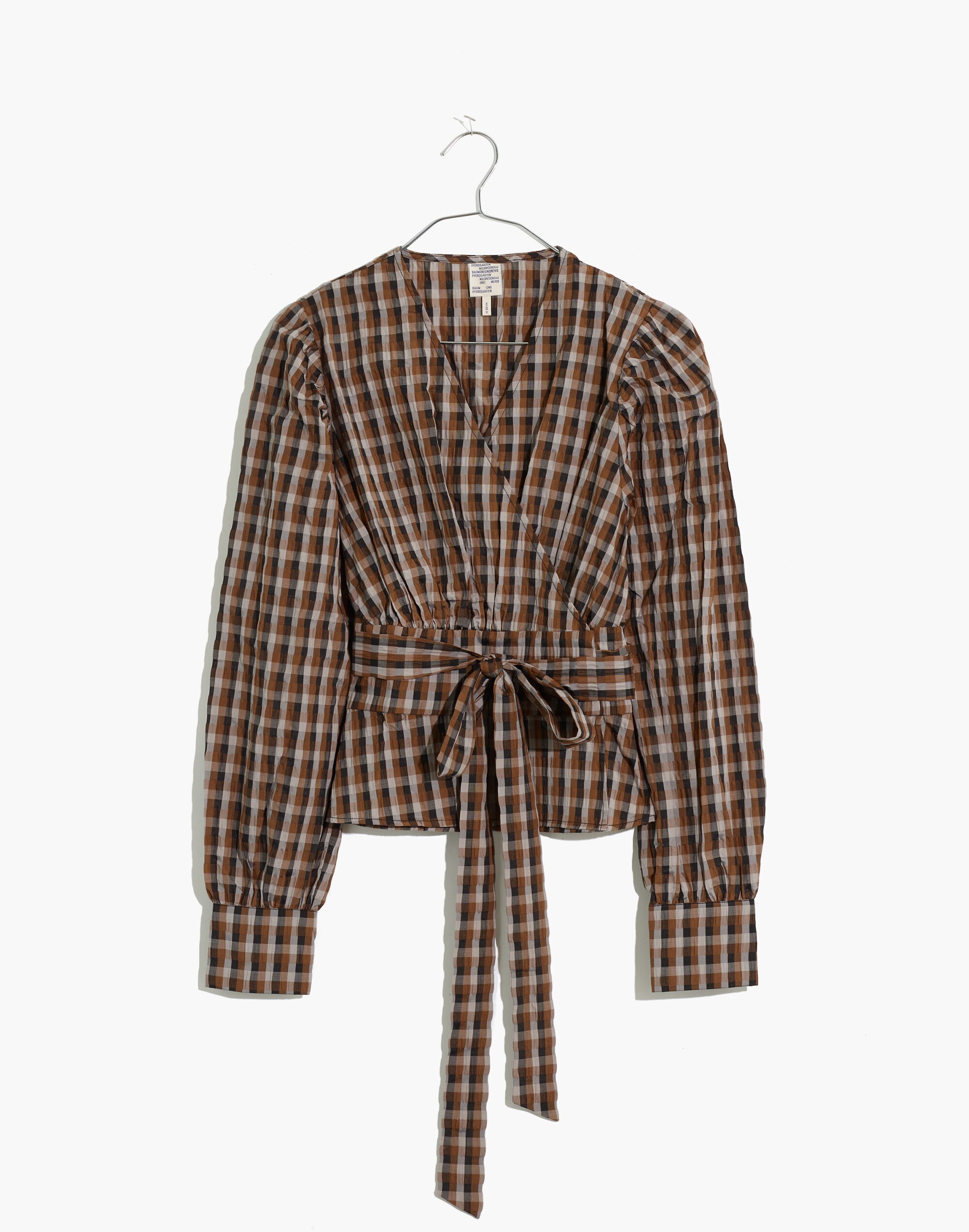 Baum und Pferdgarten Maeci Wrap Top in Check