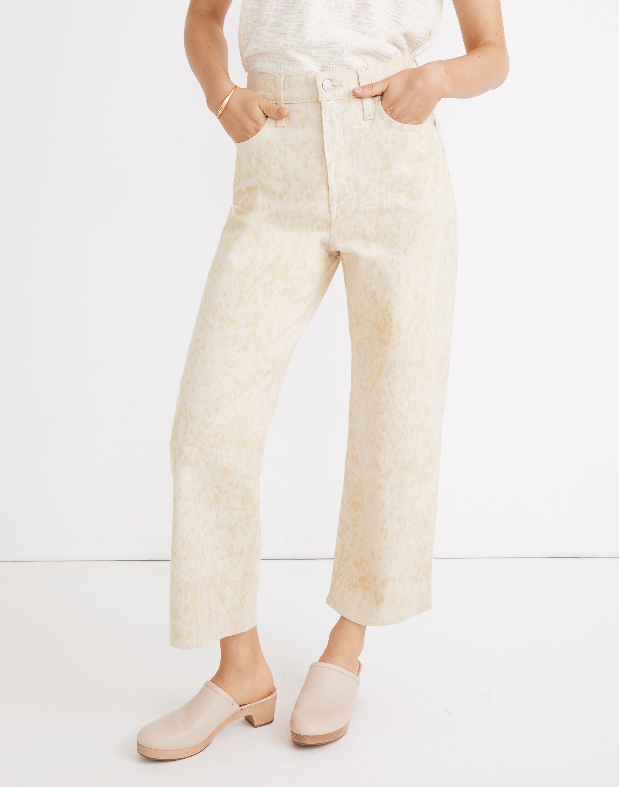 Madewell x Botanical Colors Dyed Slim Wide-Leg Jeans